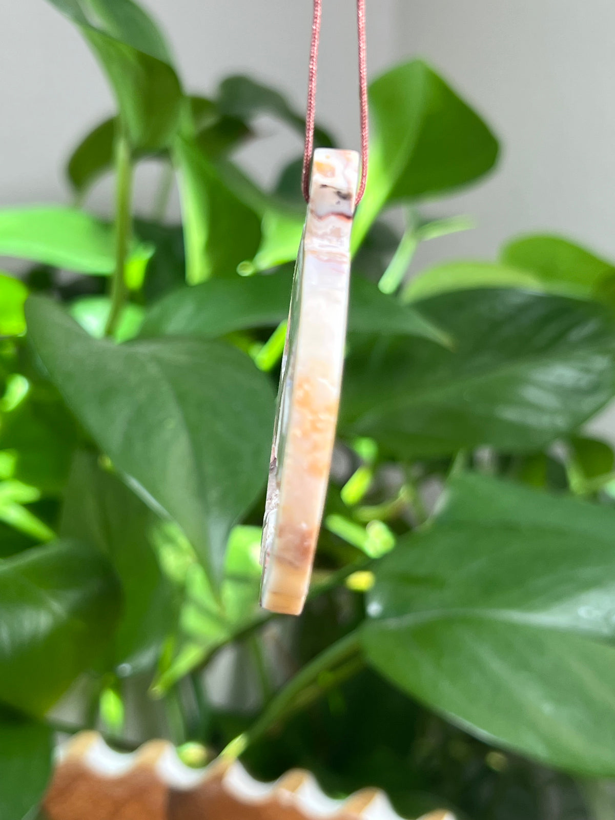 Crazy Lace Agate Ornament Pumpkin:  PE