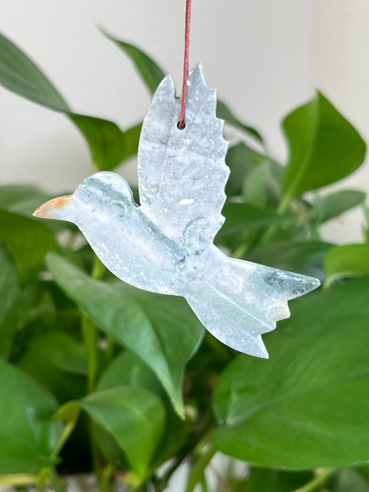 Blue Green Jasper Hummingbird Ornaments