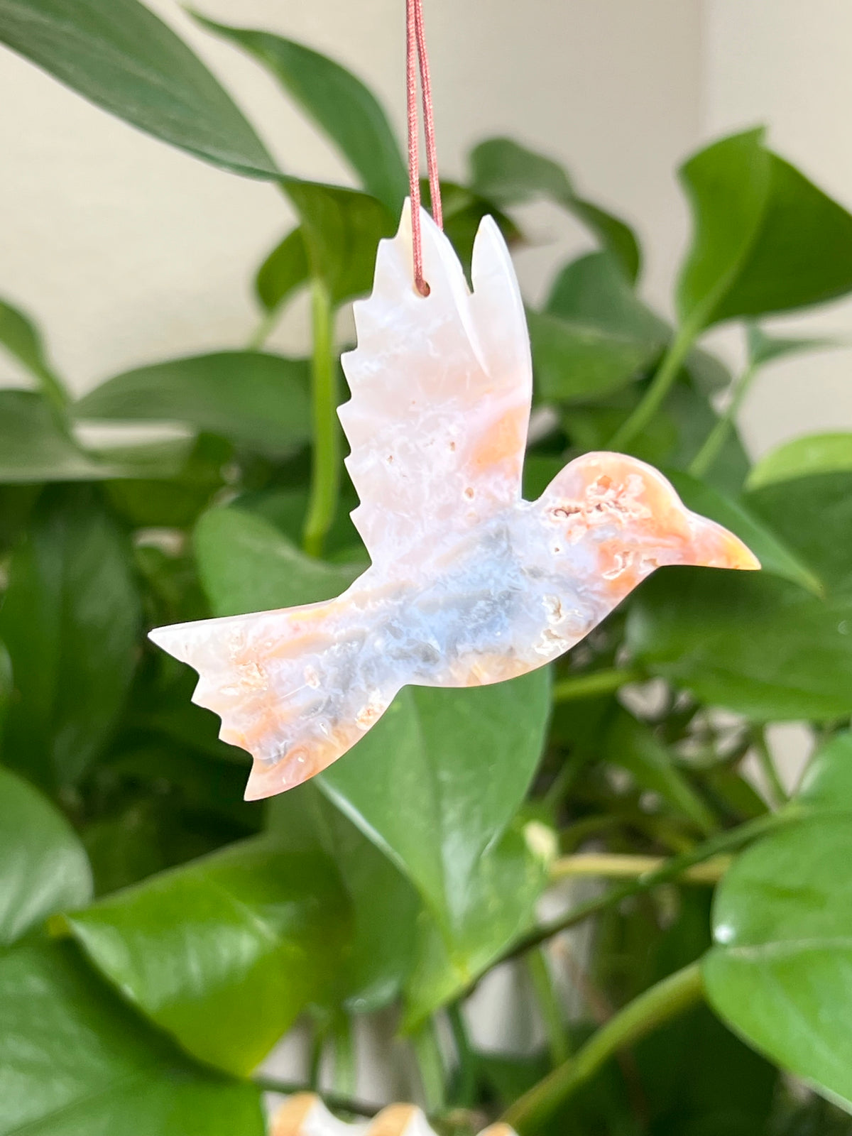 Rainbow Plume Agate Hummingbird: LE