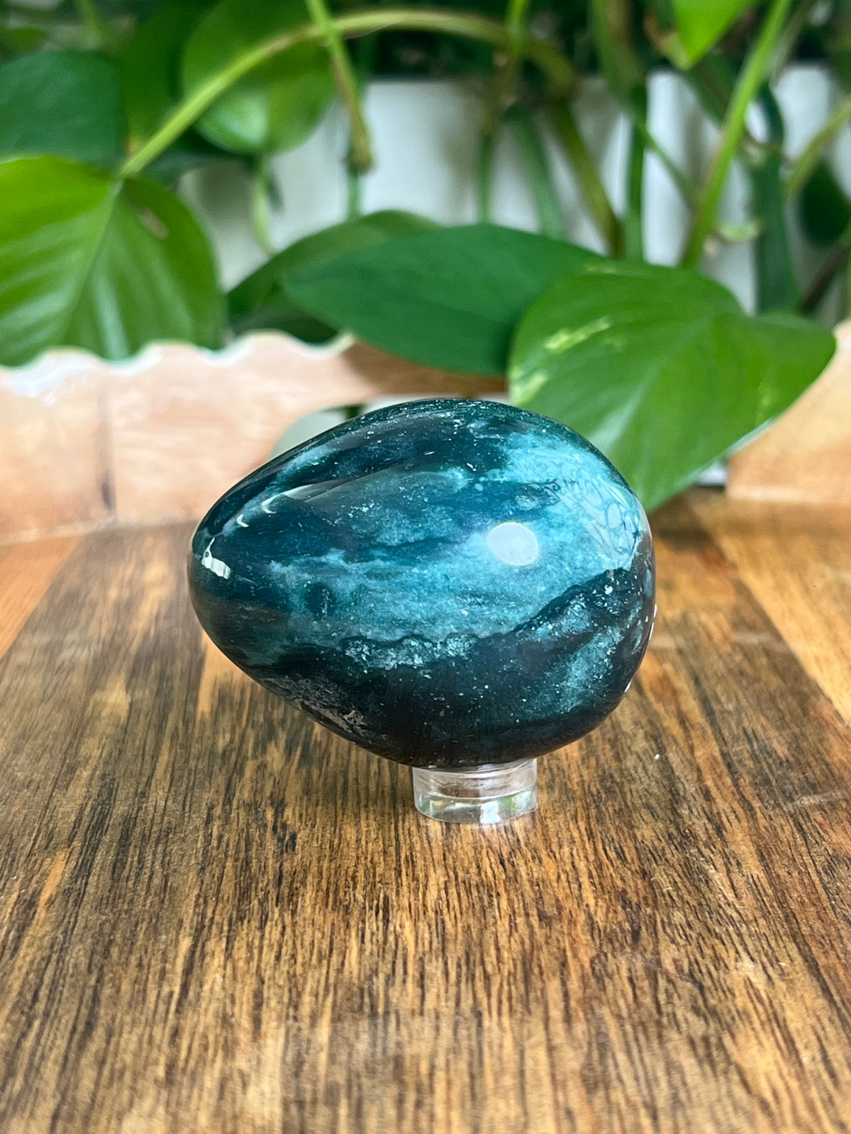 Blue Green Jasper Egg: RB
