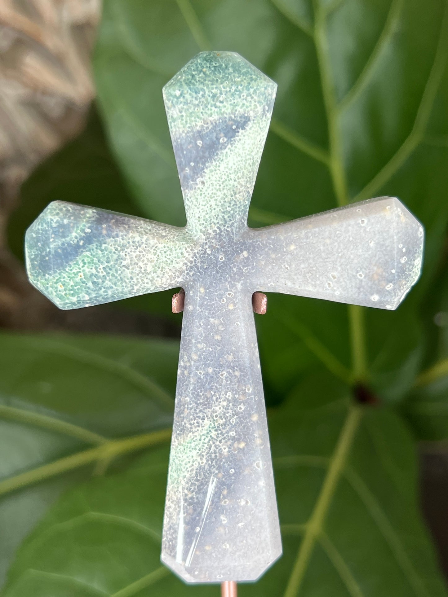 Grape Agate Cross