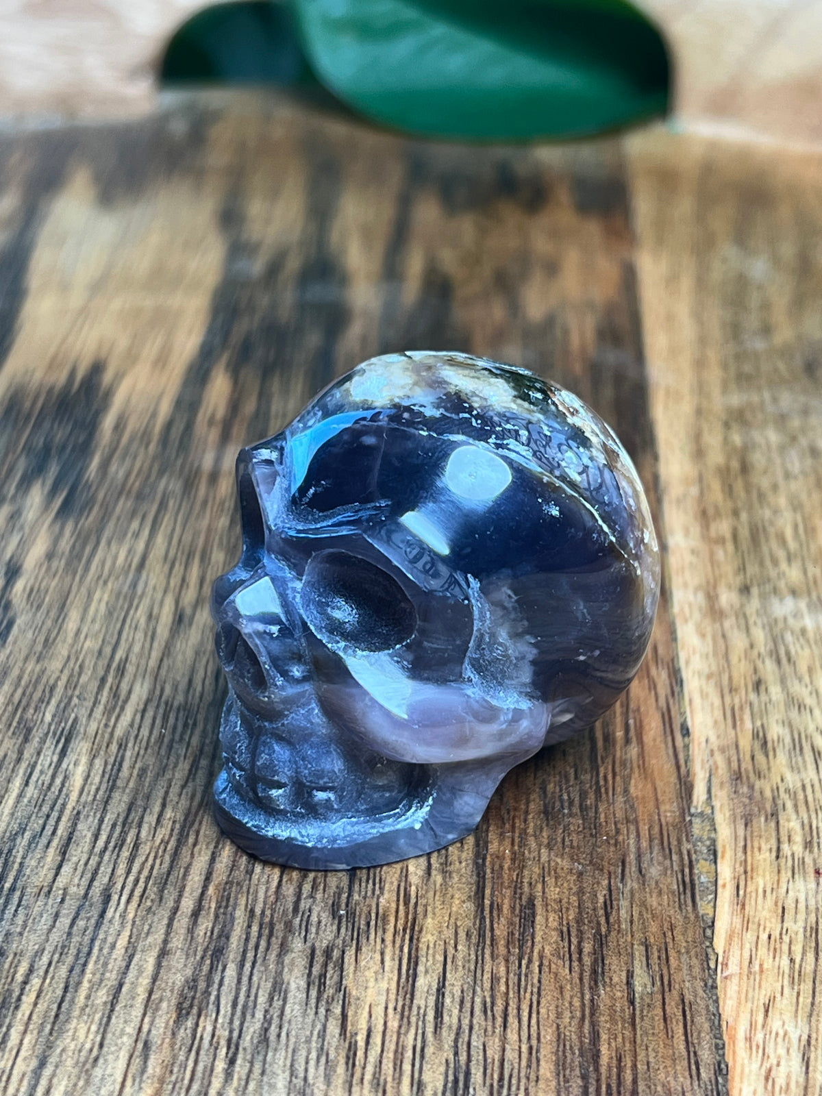 Purple Chalcedony Mini Skull: H
