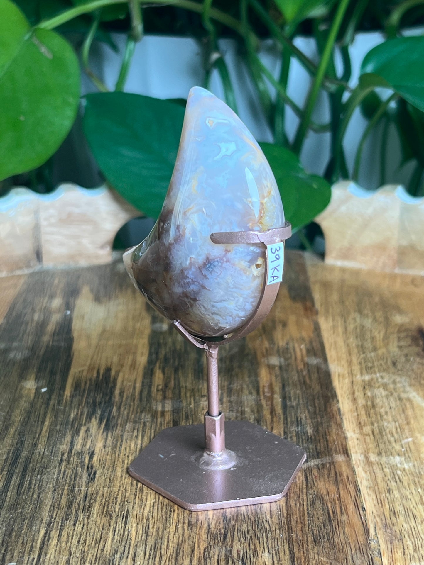 Rainbow Plume Agate Moon: KA 💗 PERFECTLY IMPERFECT 💗