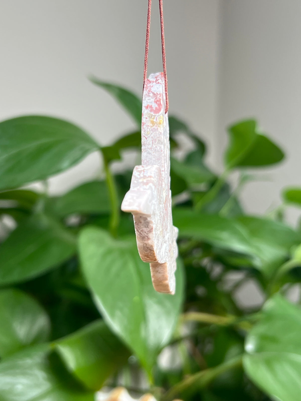 Sumatra Plume Agate Ornament Hummingbird: PD