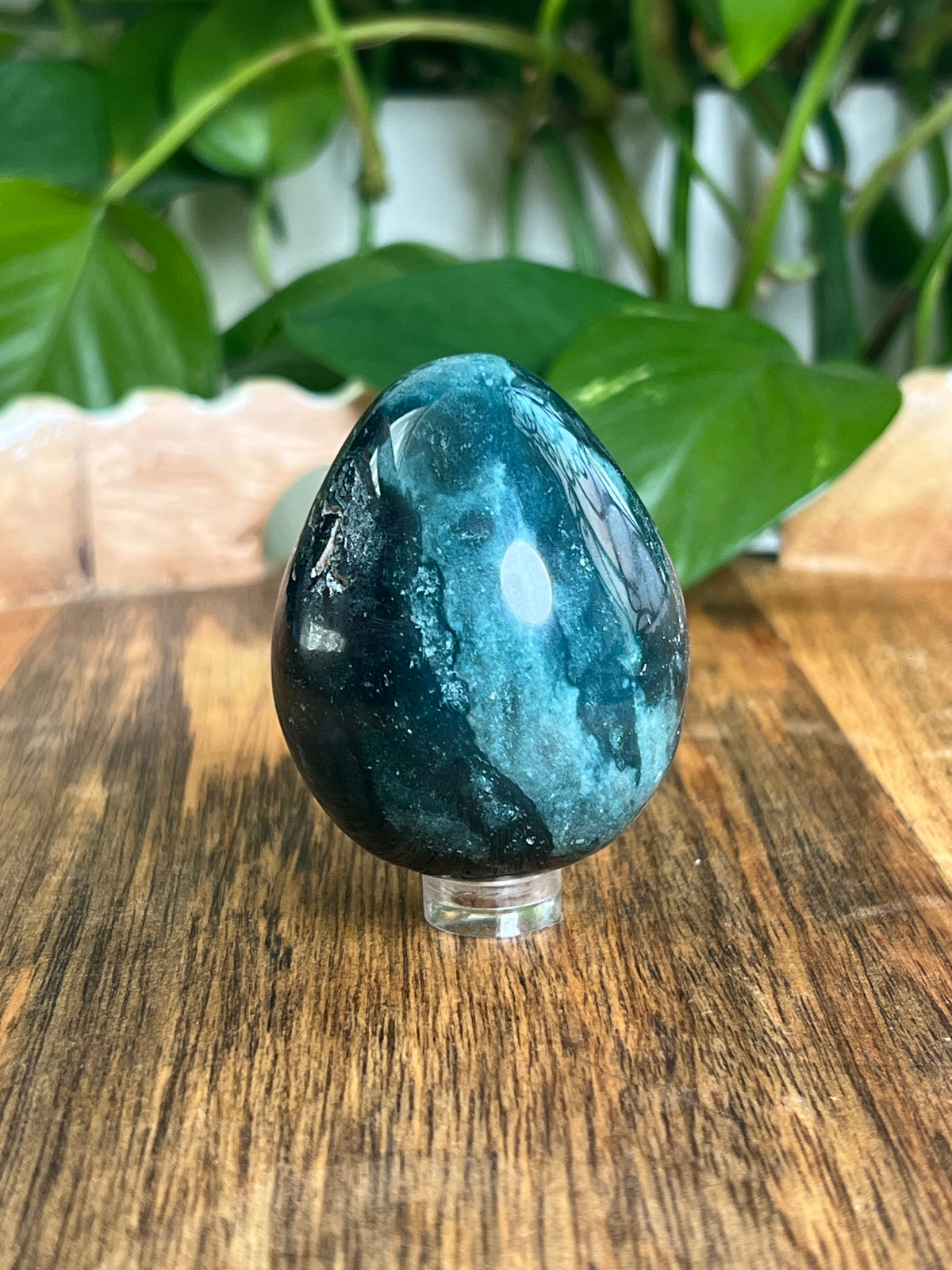 Blue Green Jasper Egg: RB
