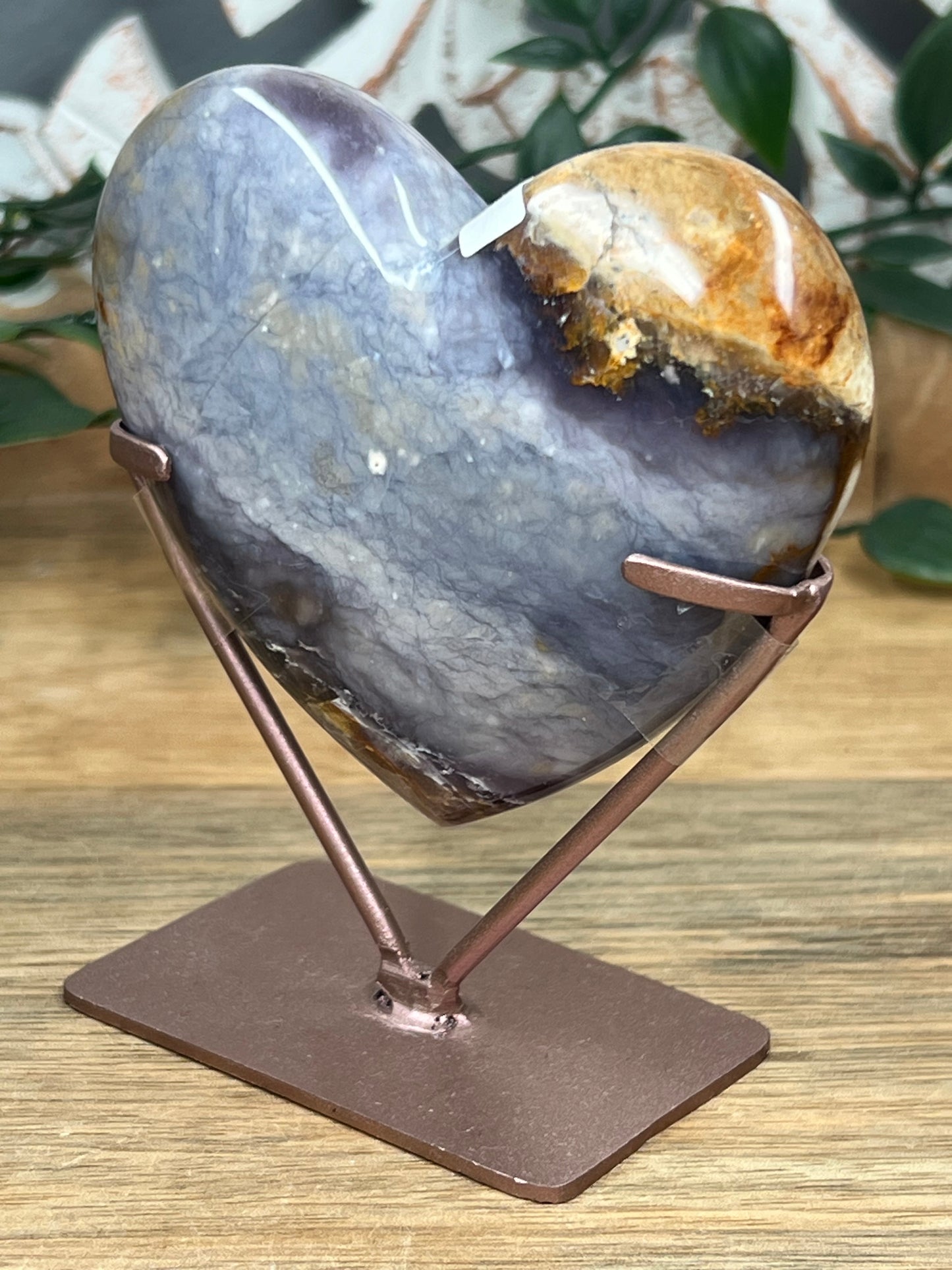 Purple Chalcedony Heart