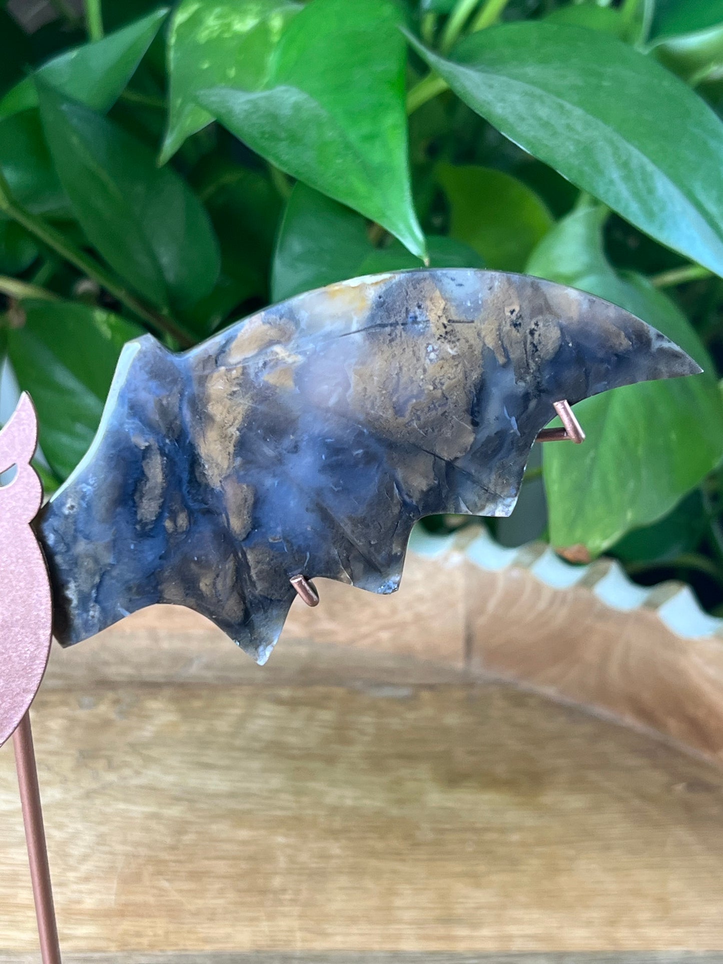 Dendritic Tiger Agate Bat Wings