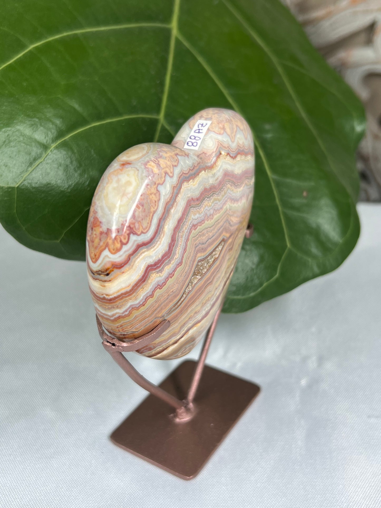 Crazy Lace Agate Heart
