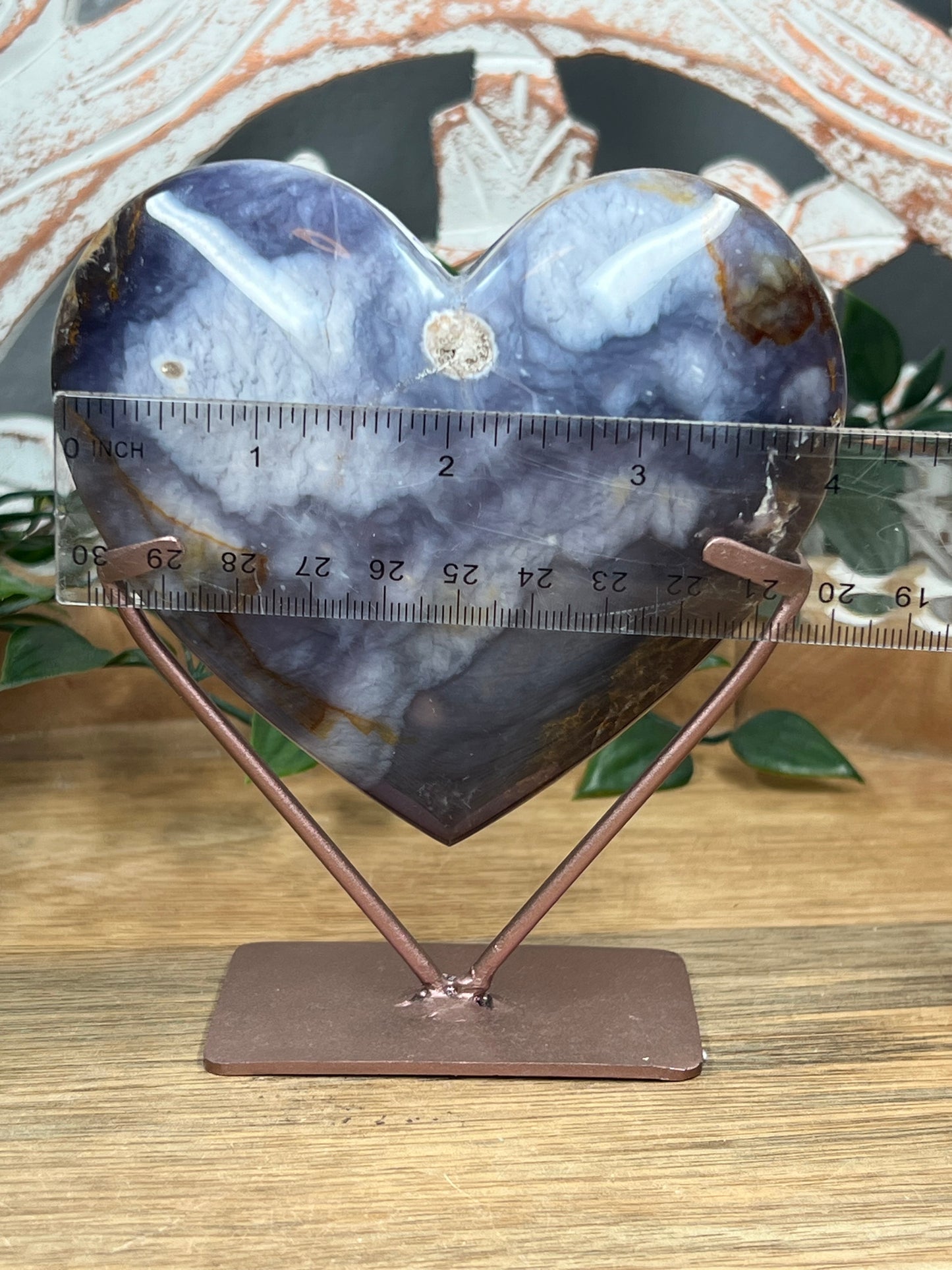 Purple Chalcedony Heart