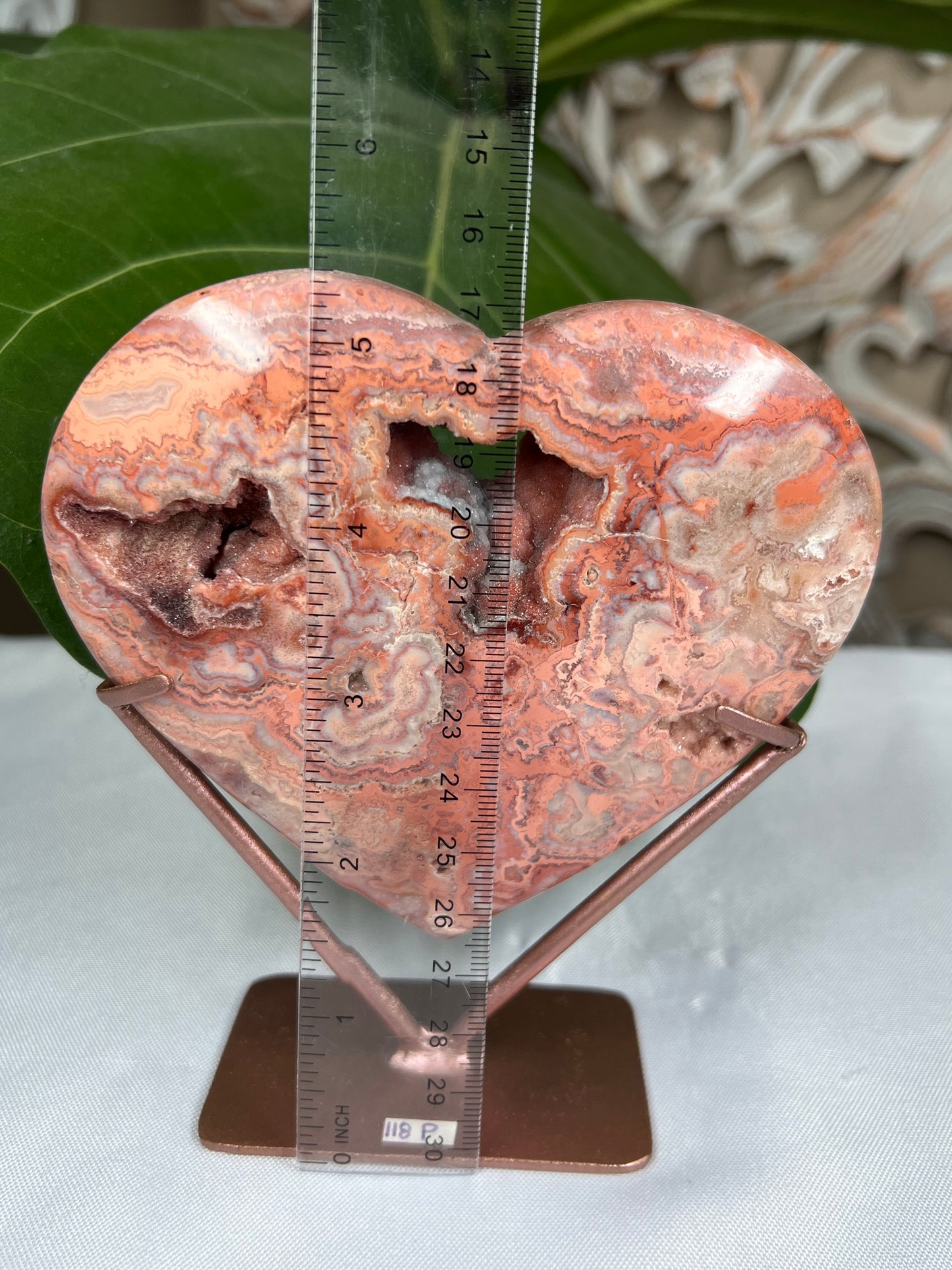 Crazy Lace Agate Heart