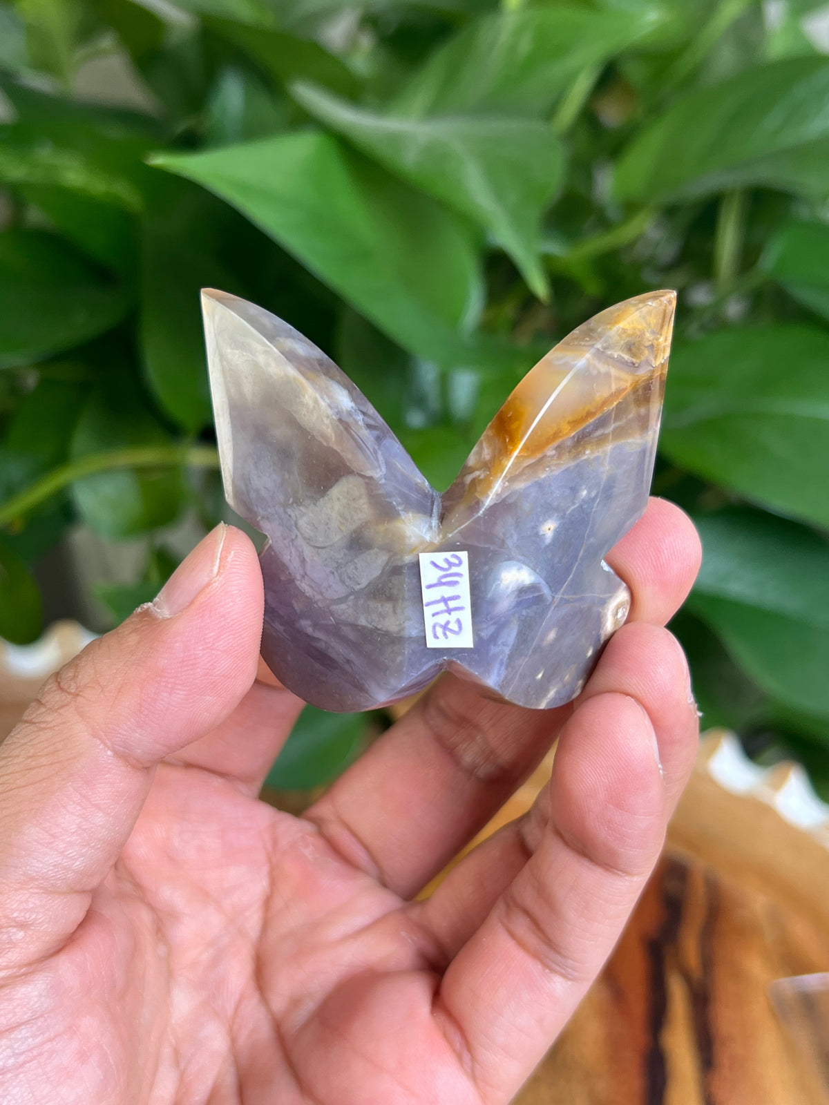 Purple Chalcedony 3D Butterfly: HZ