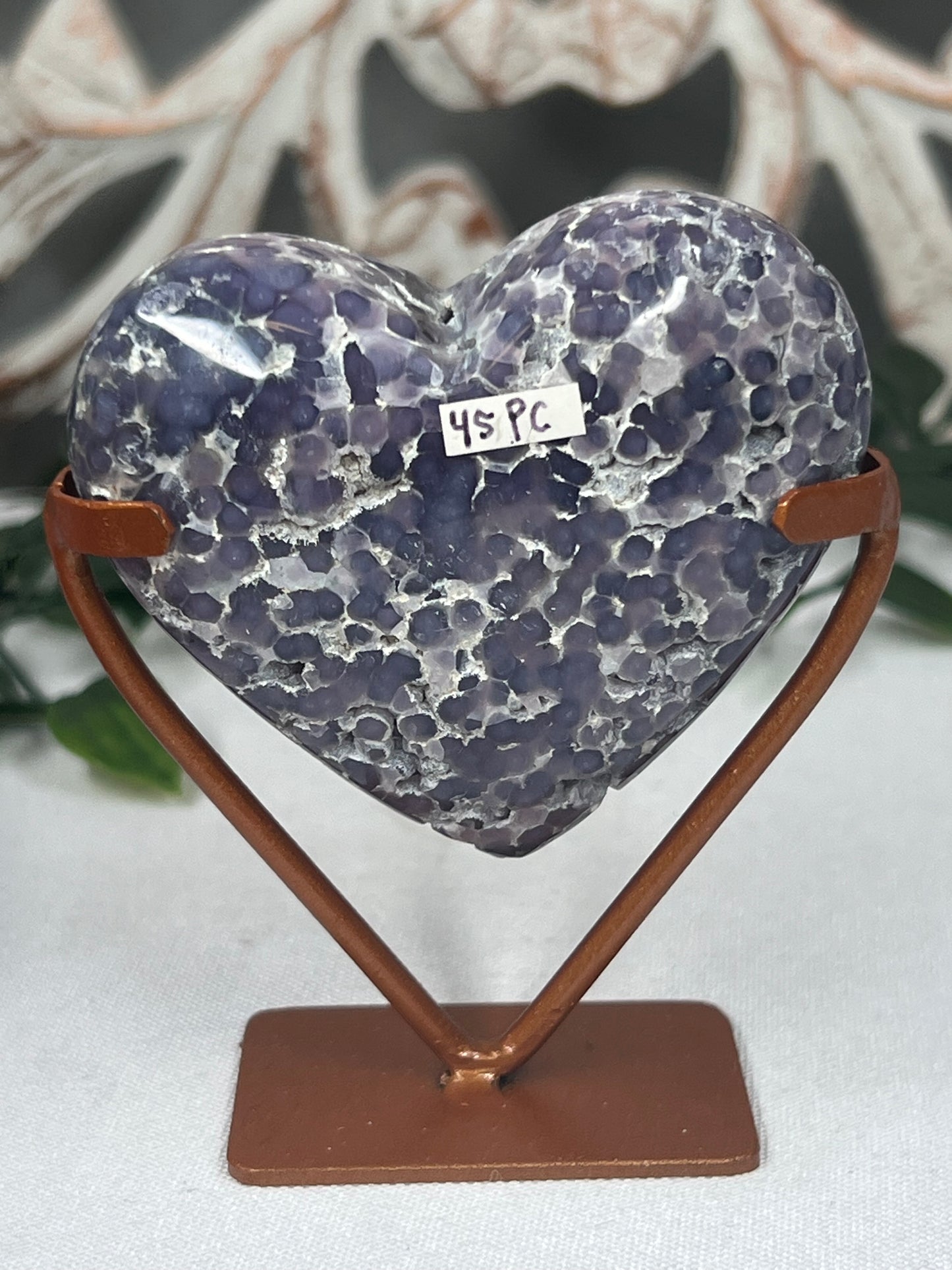 Grape Agate Heart