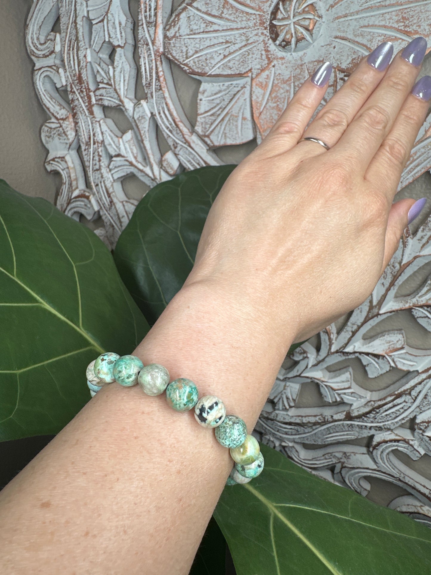 Turquoise Beaded Bracelet (10mm)
