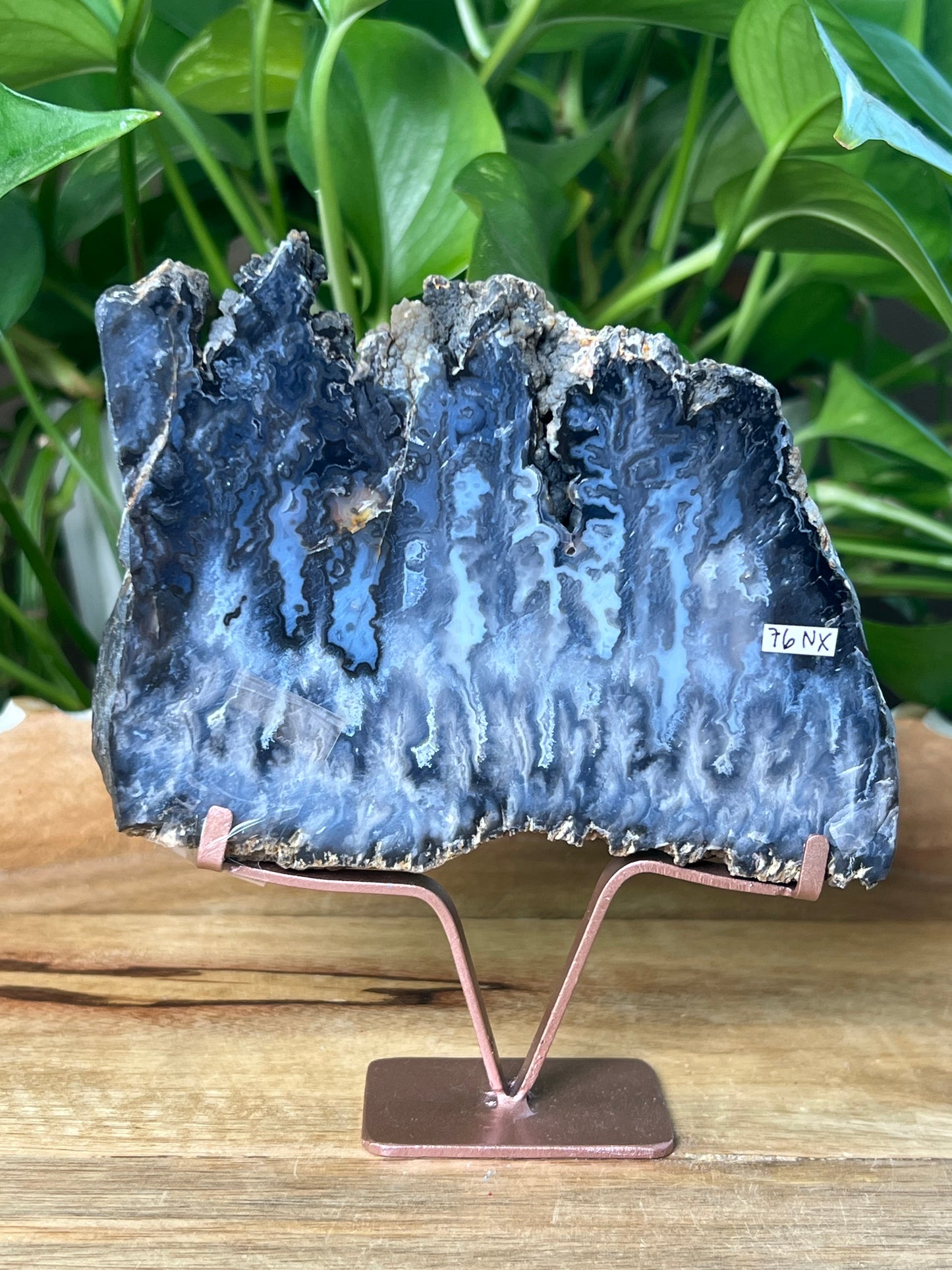 Blue Plume Agate Slab