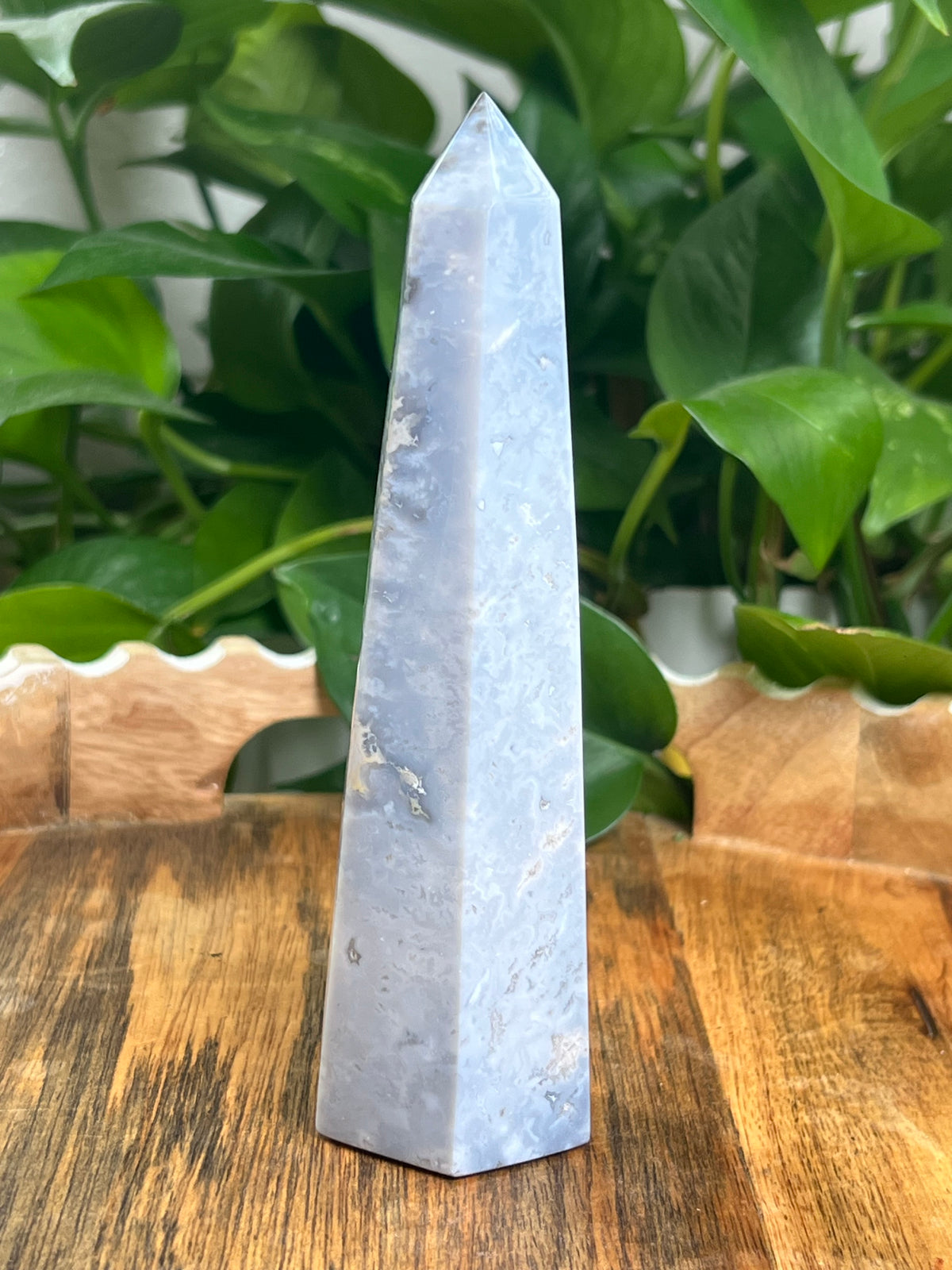 Blue Plume Agate Tower: Xi