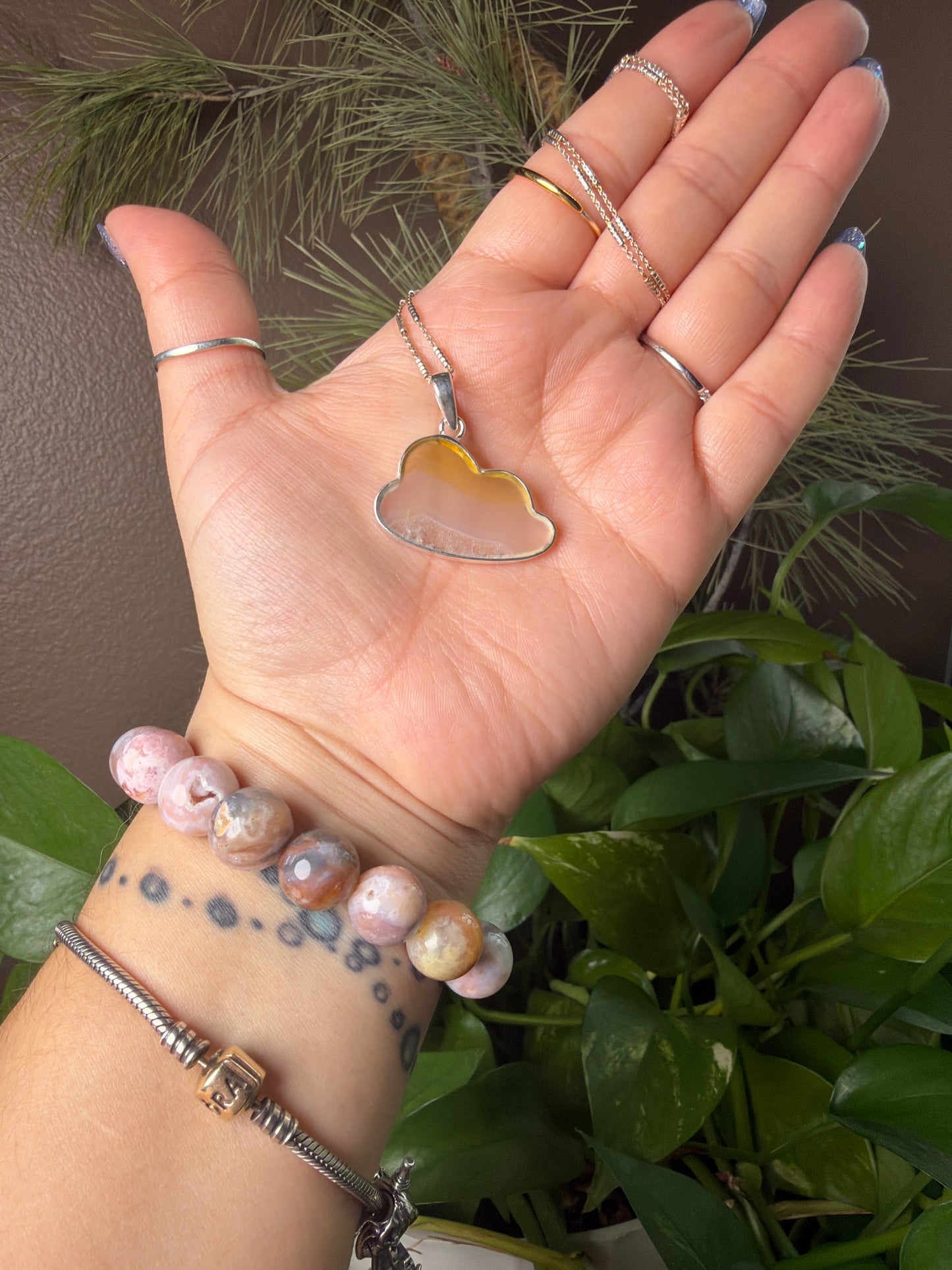 Iris Agate Cloud Necklace