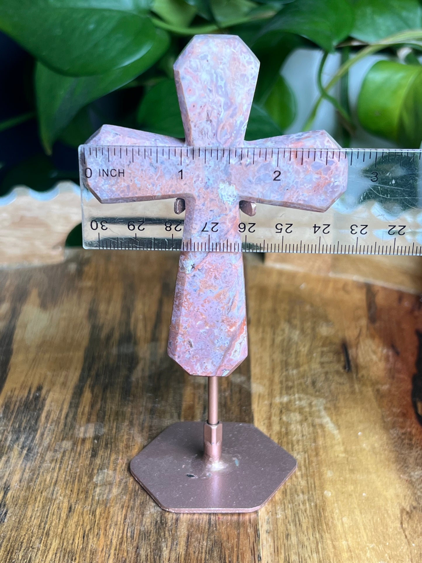 Pink Carnelian Cross