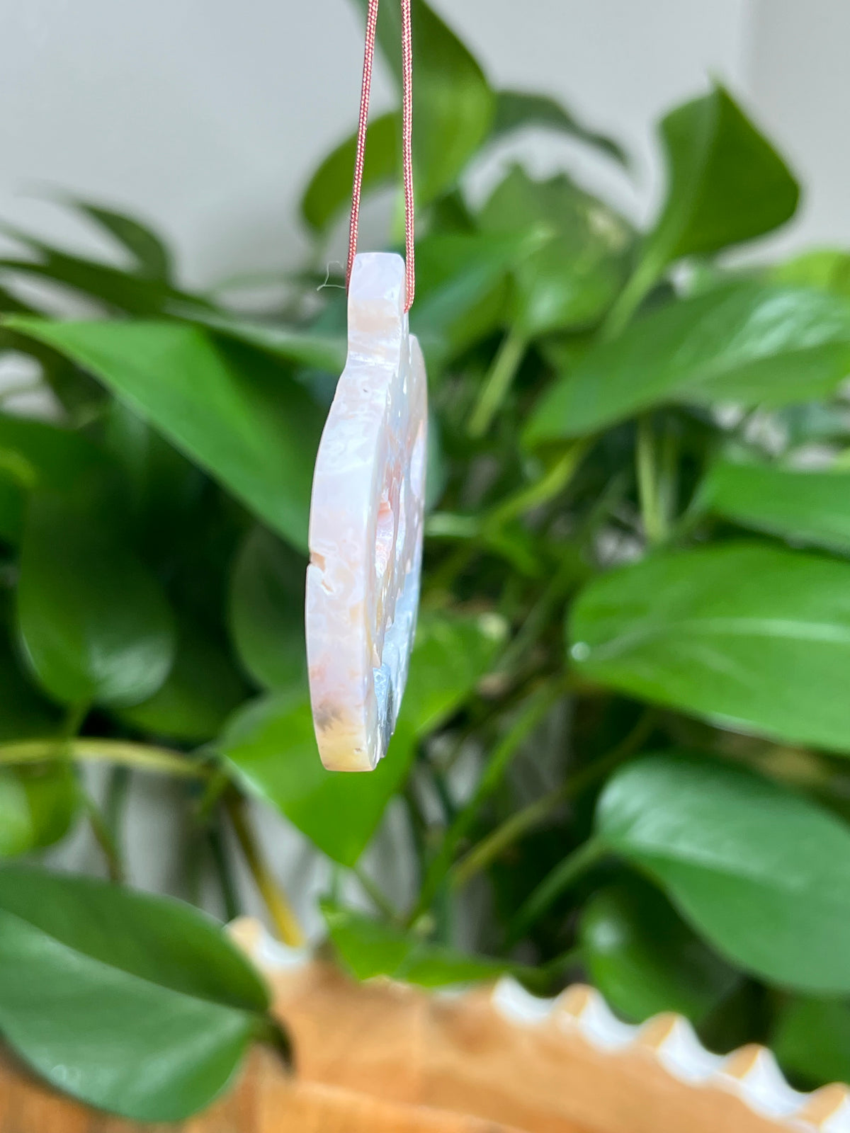 Rainbow Plume Agate Ornament Pumpkin: AF