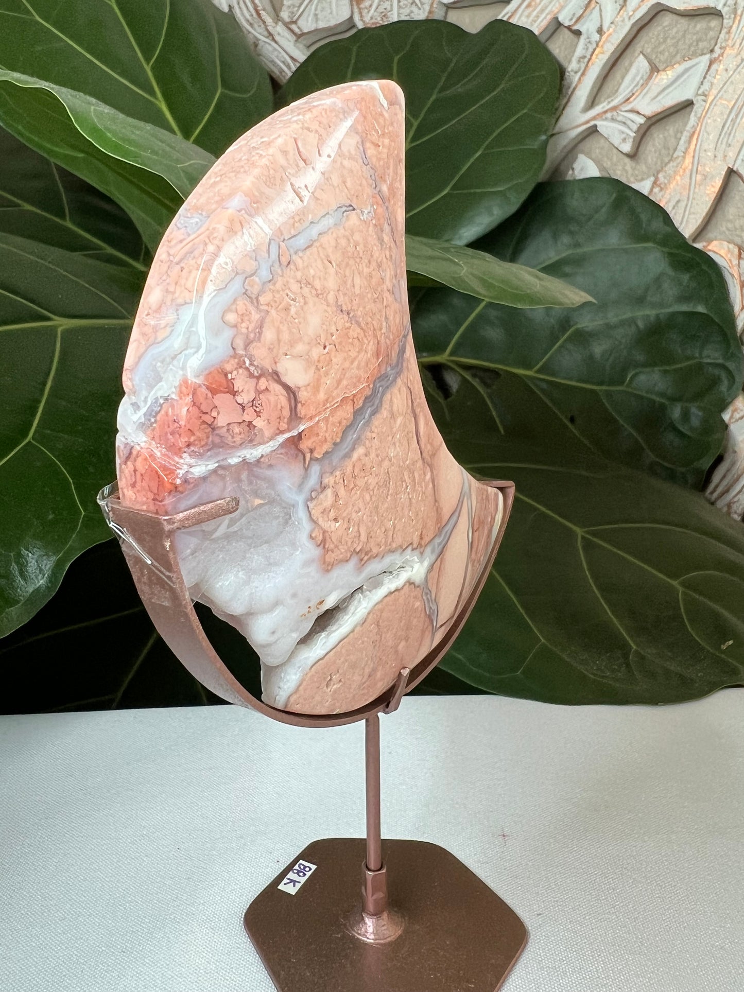 Cotton Candy Agate Moon