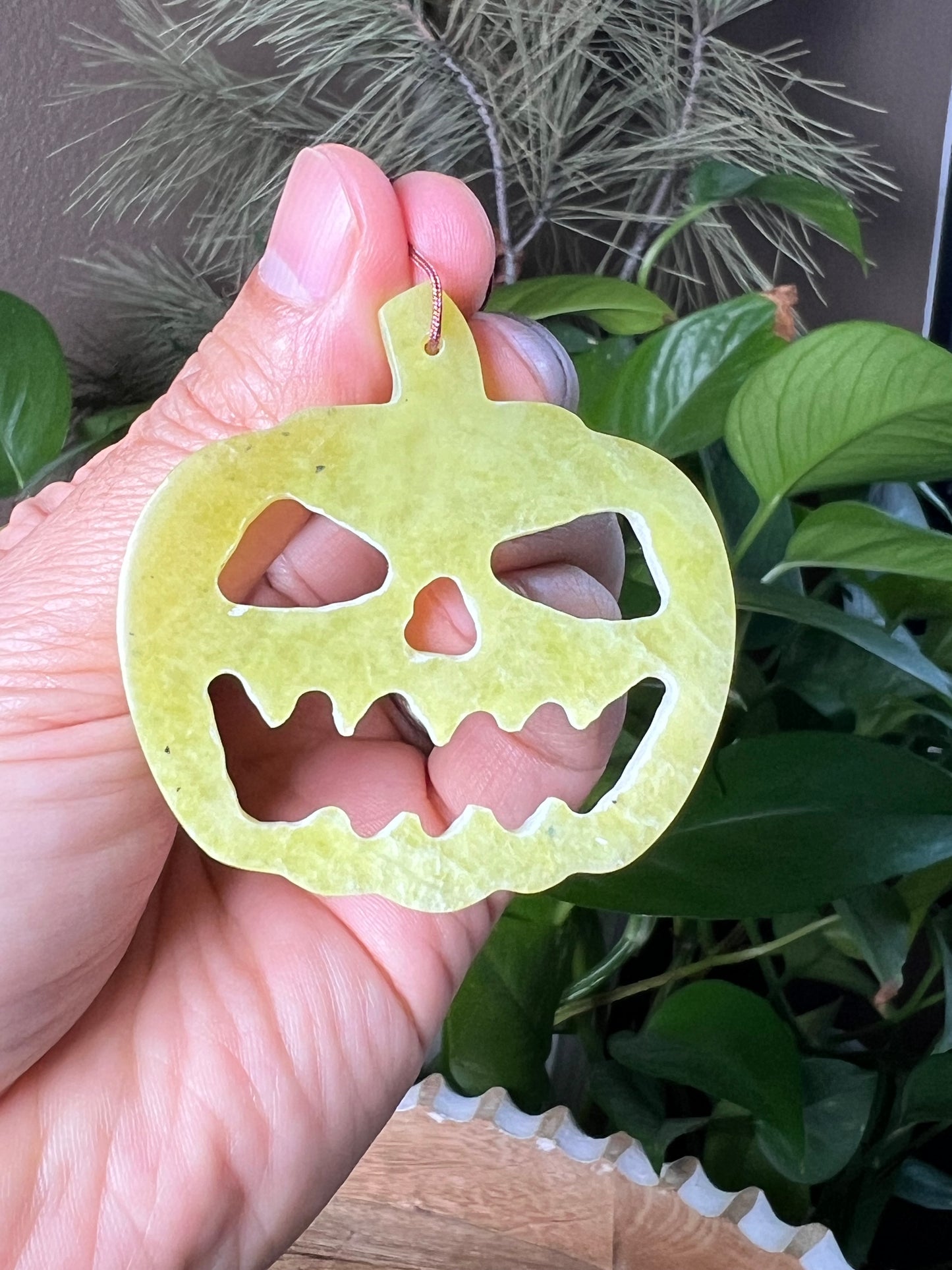 Idocrase Jack-O-Lantern Ornament