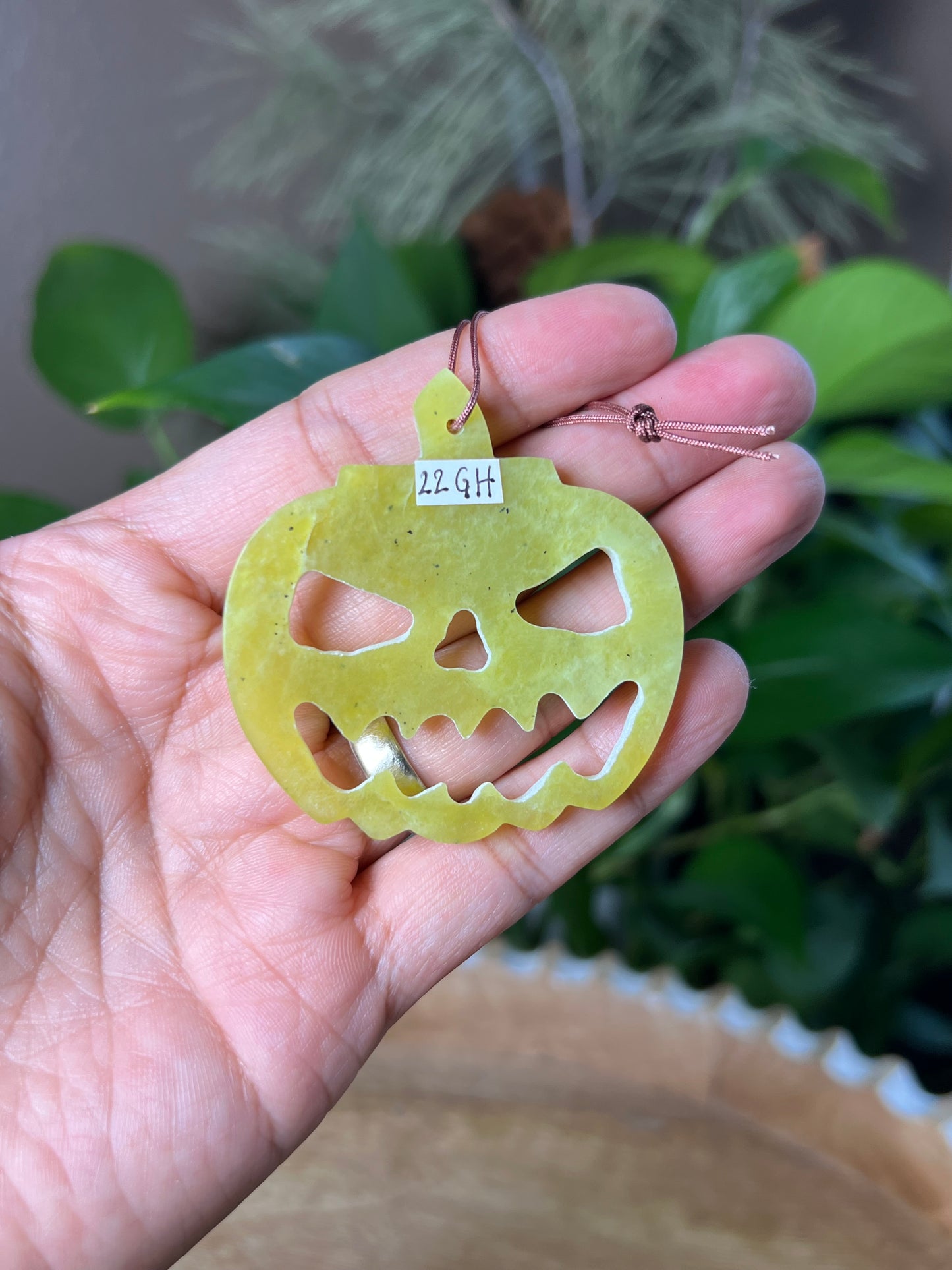 Idocrase Jack-O-Lantern Ornament