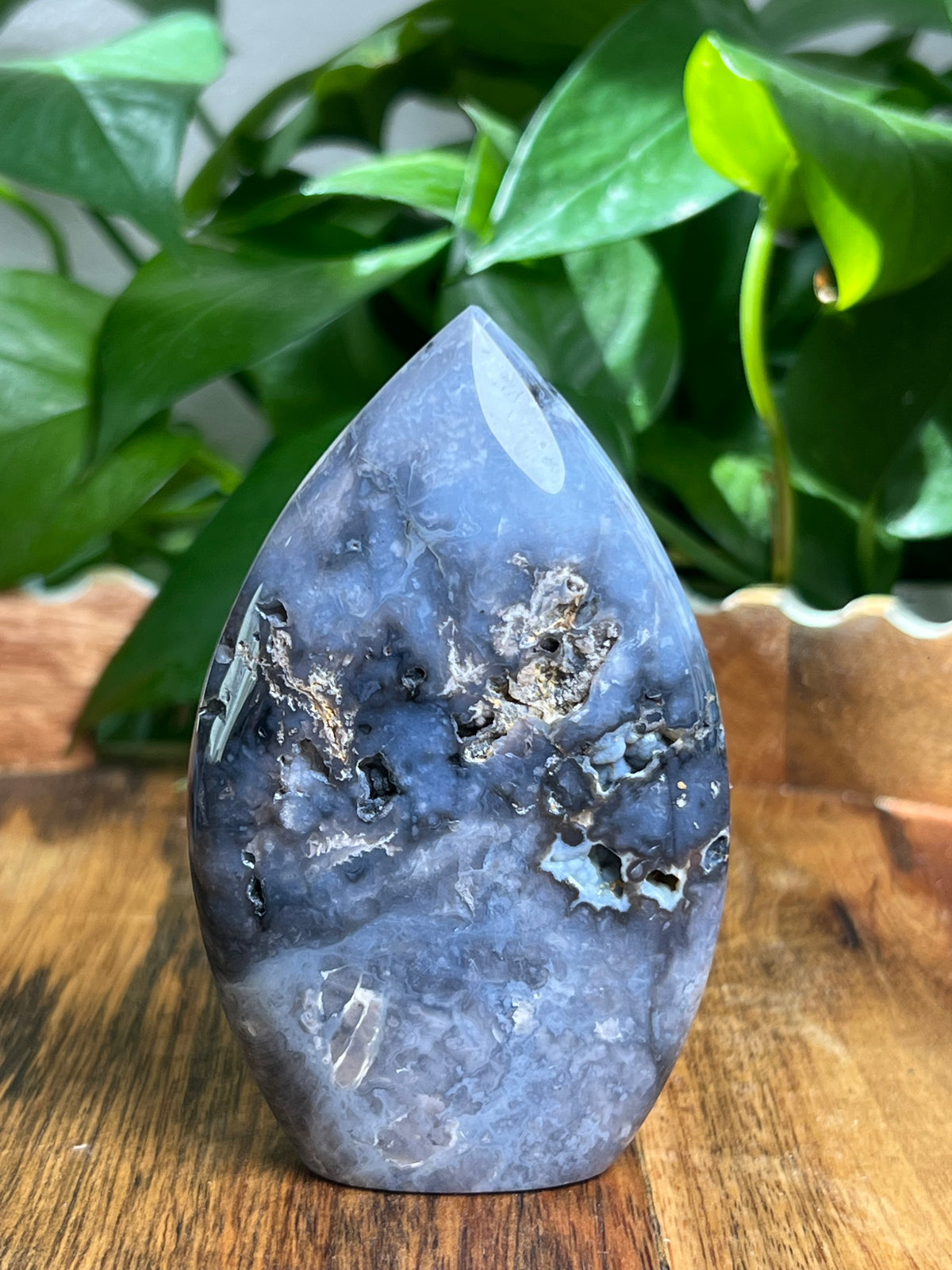 Blue Plume Agate Flame: ER