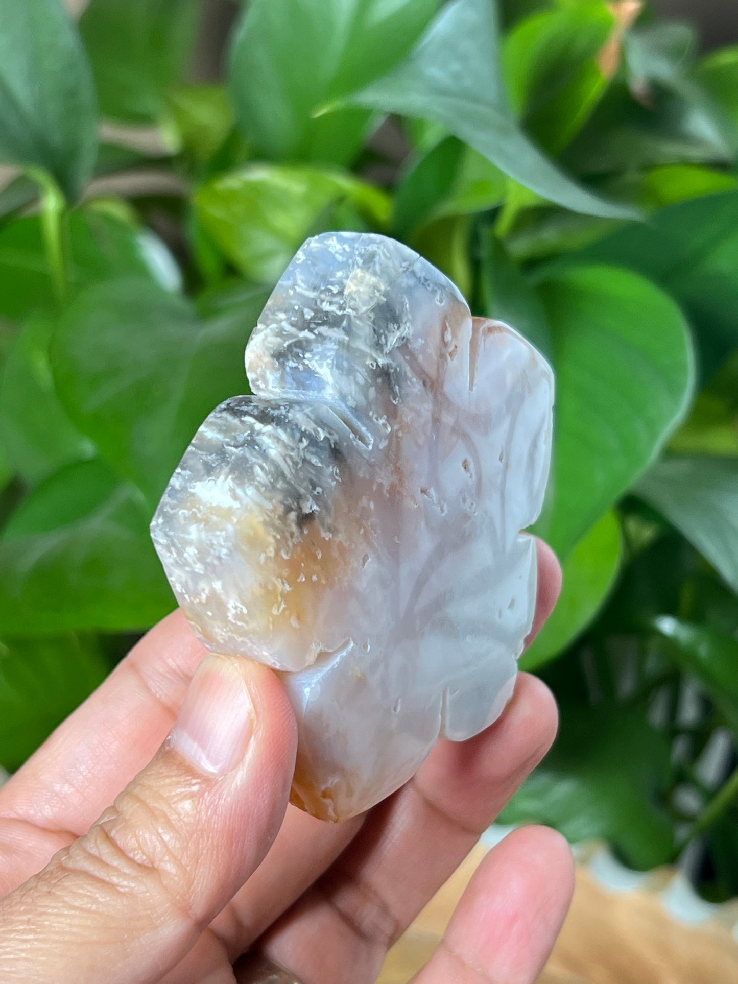 Rainbow Plume Agate Flower
