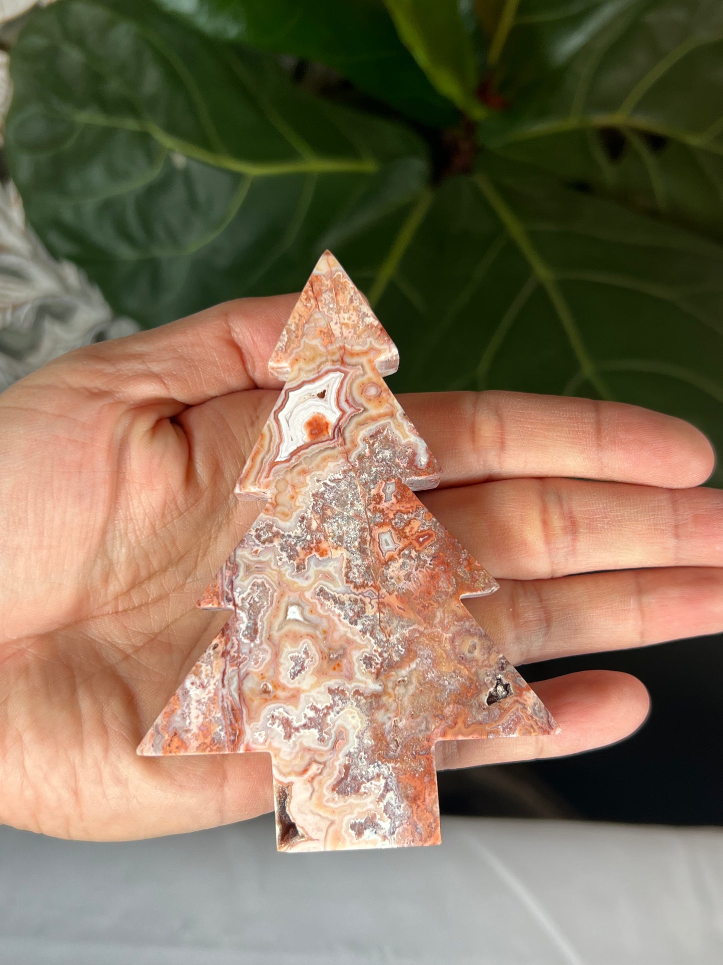 Crazy Lace Agate Christmas Tree