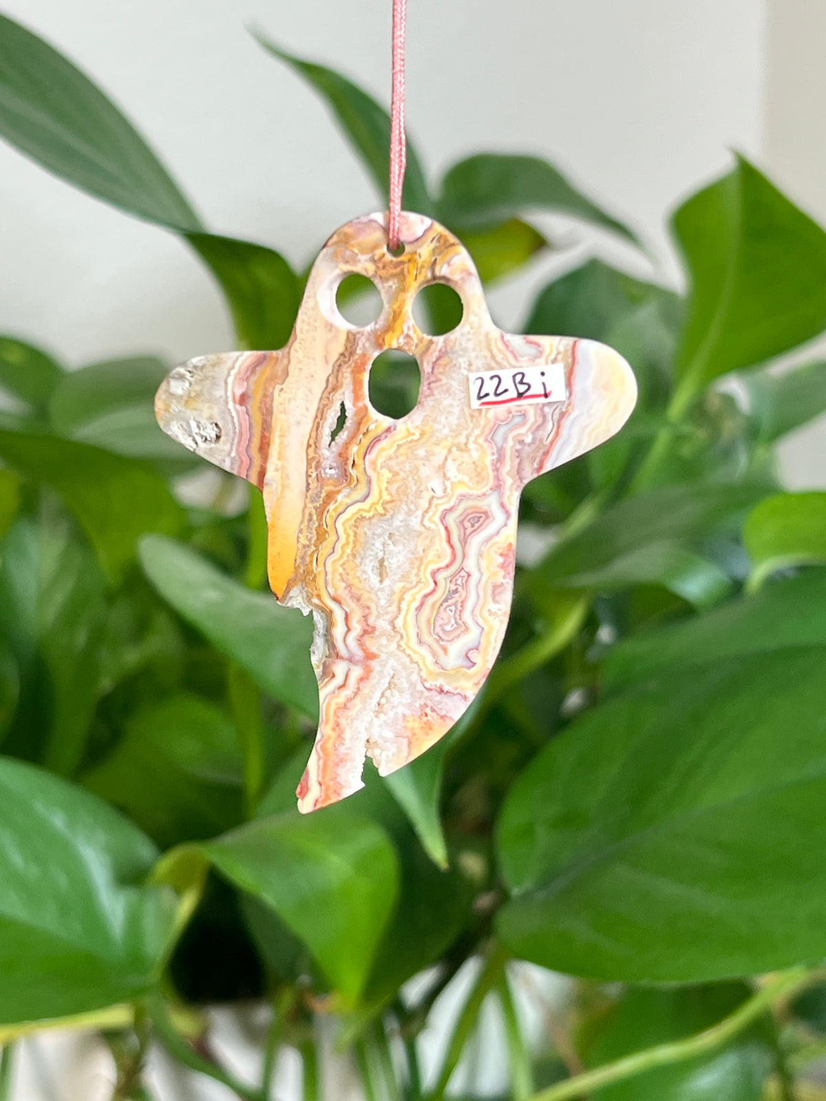 Crazy Lace Agate Ghost Ornaments