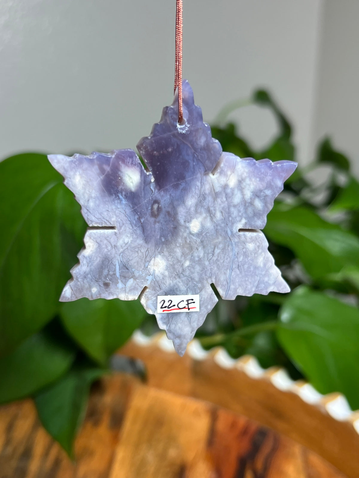 Purple Chalcedony Snowflake Ornament: CF