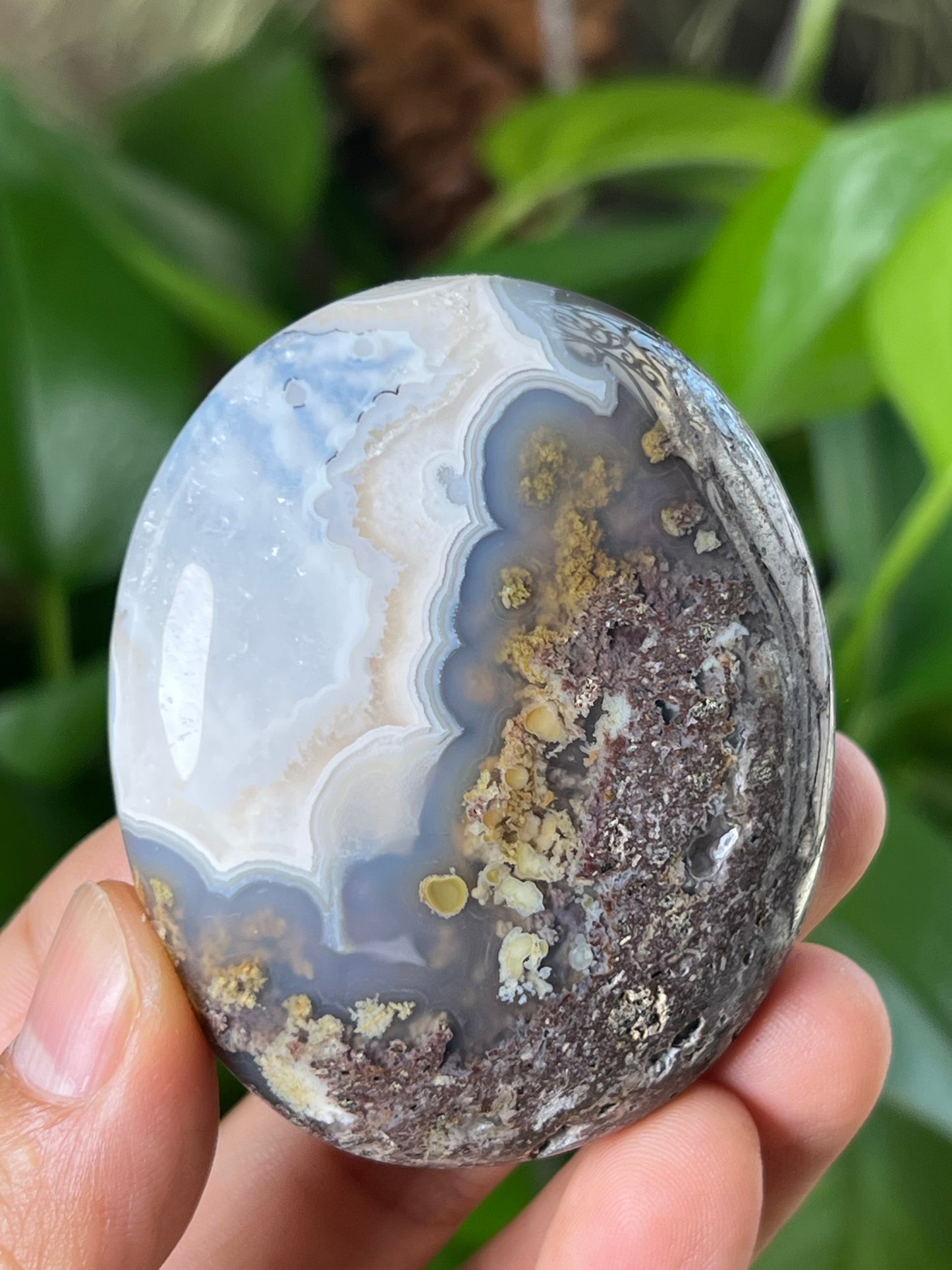 Scenic Moss Agate Palmstone