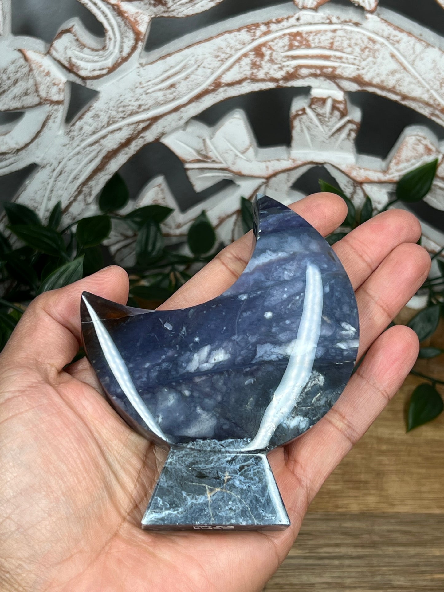 Purple Chalcedony Moon