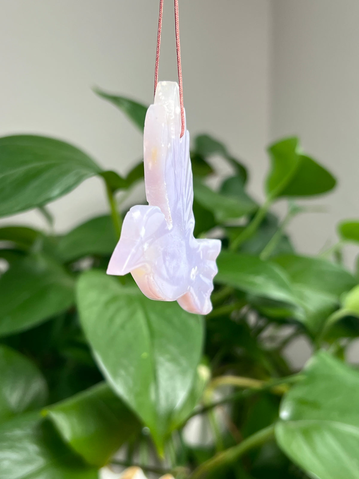 Purple Chalcedony Ornament Hummingbird: A