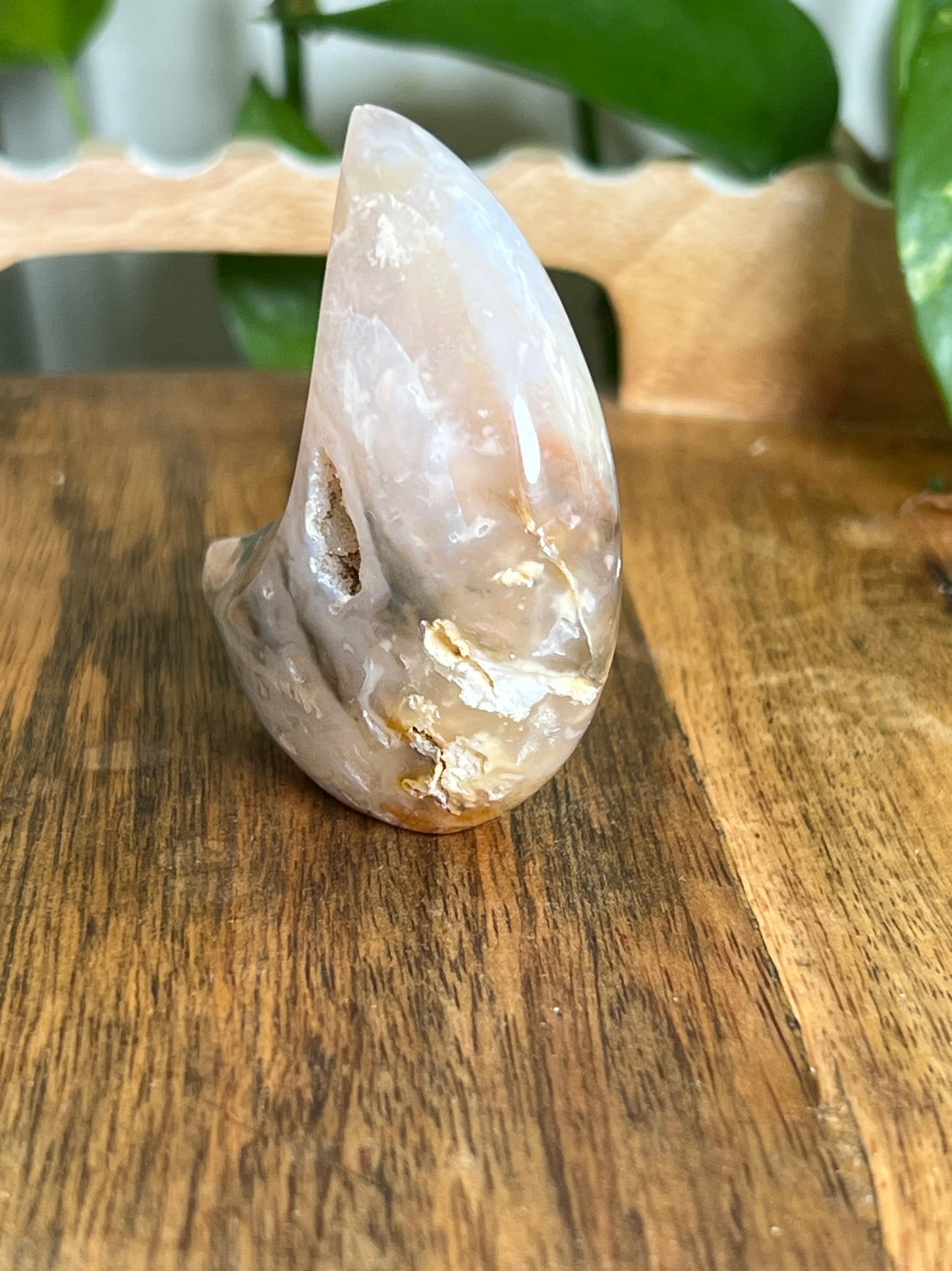 Rainbow Plume Agate Moon A