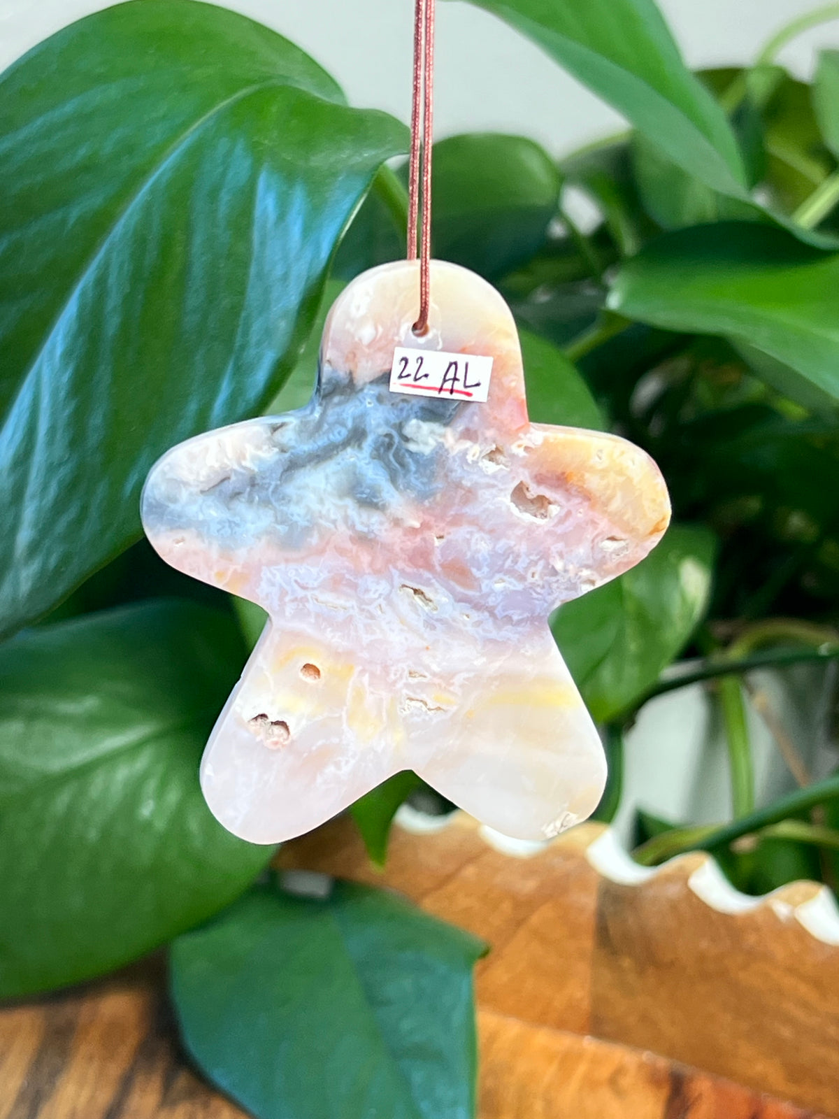 Rainbow Plume Agate Gingerbread Ornaments