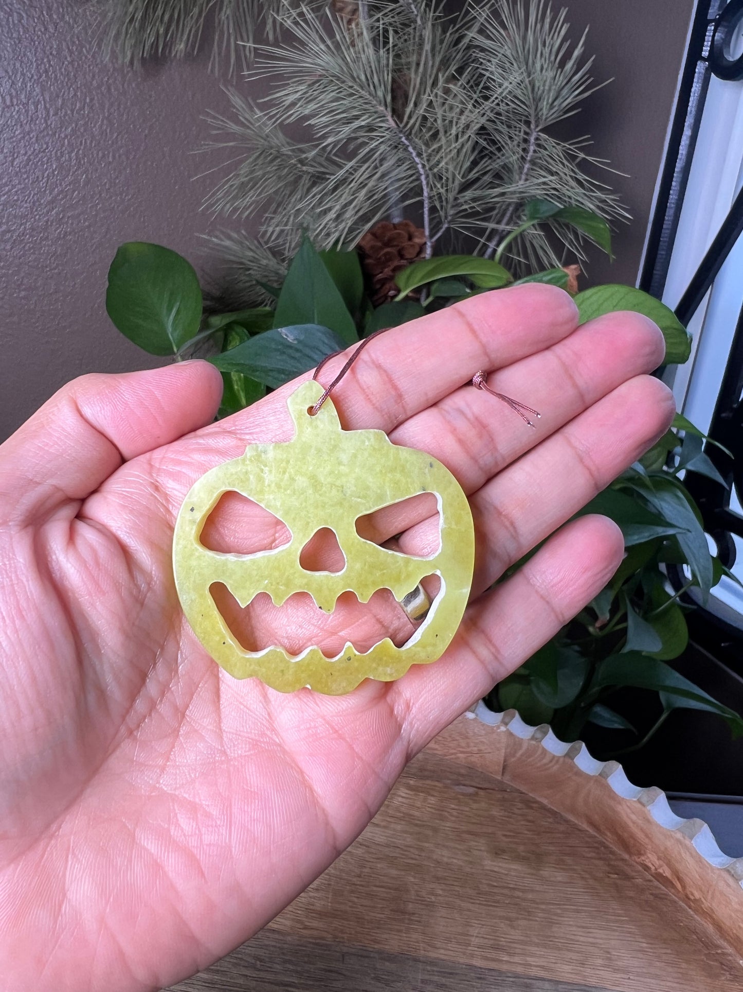 Idocrase Jack-O-Lantern Ornament