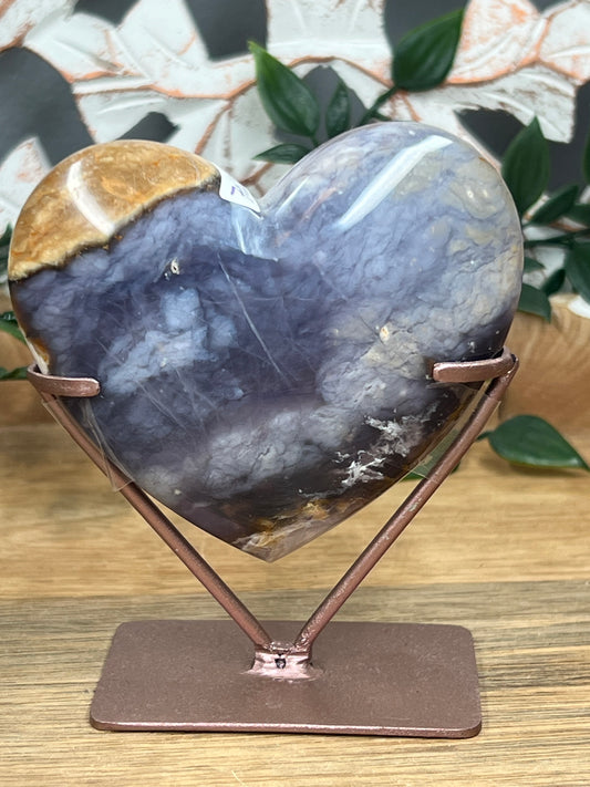 Purple Chalcedony Heart