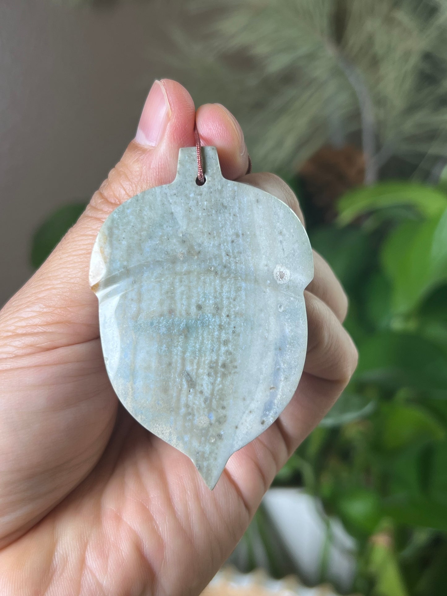 Blue Green Jasper Acorn Ornament