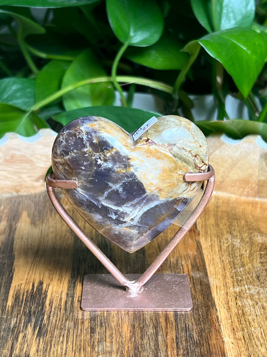 Purple Chalcedony Heart: ZZ