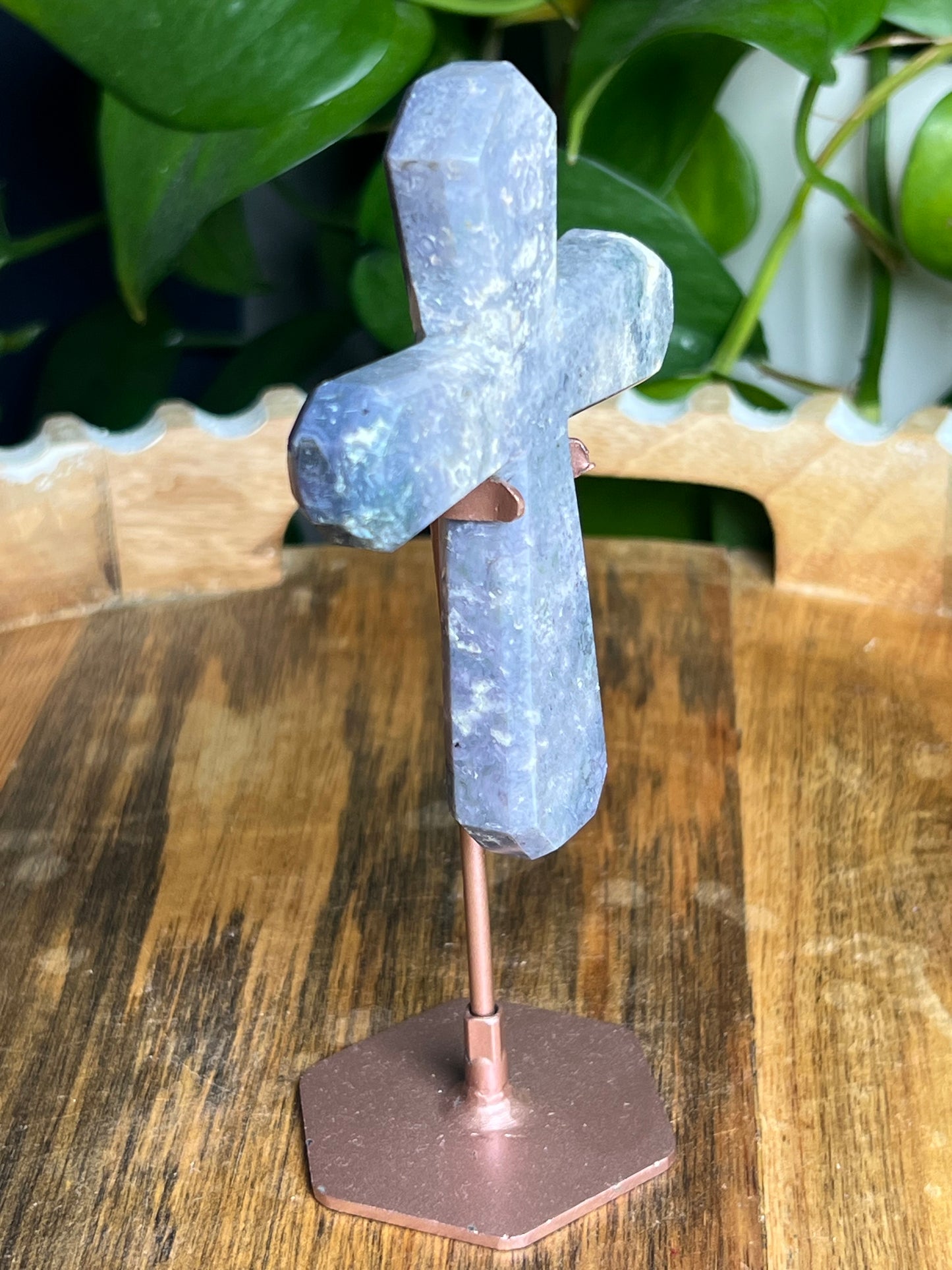 Grape Agate Cross