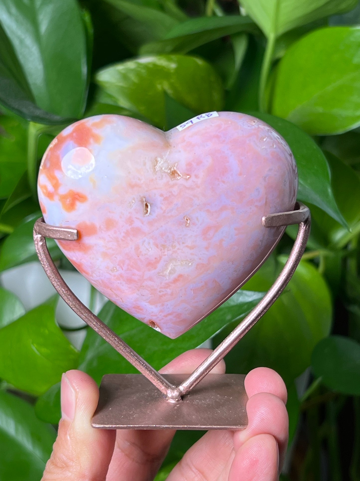 Pink Carnelian Heart