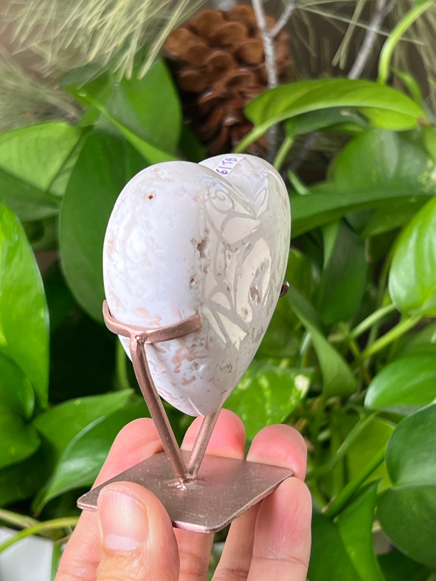 Pink Carnelian Heart