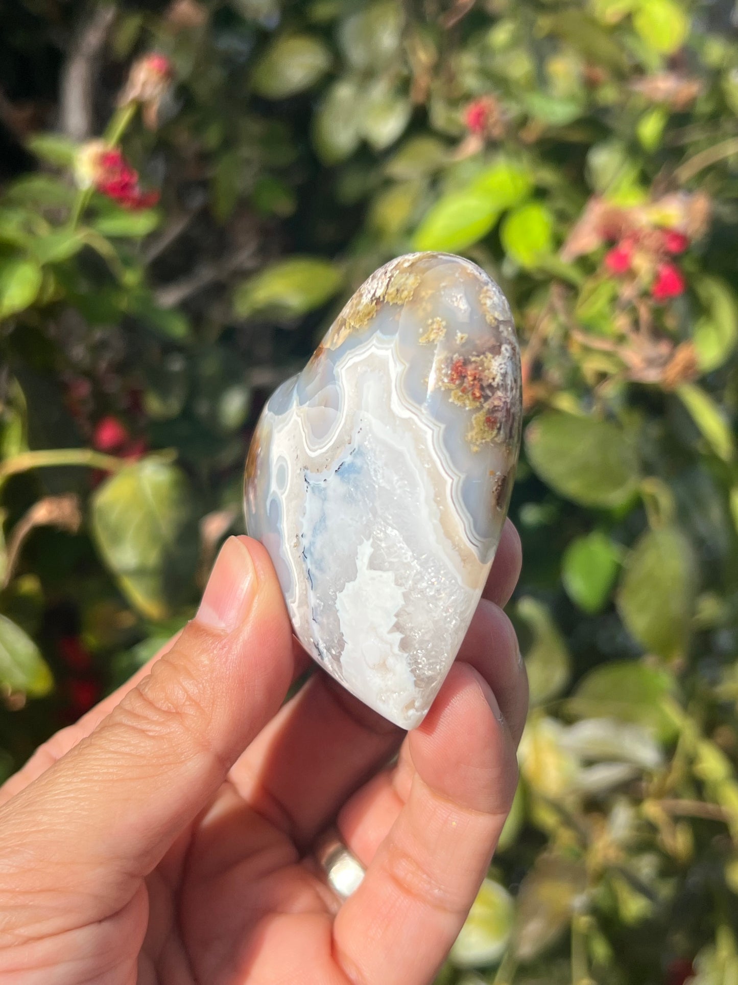 Scenic Moss Agate Heart AA