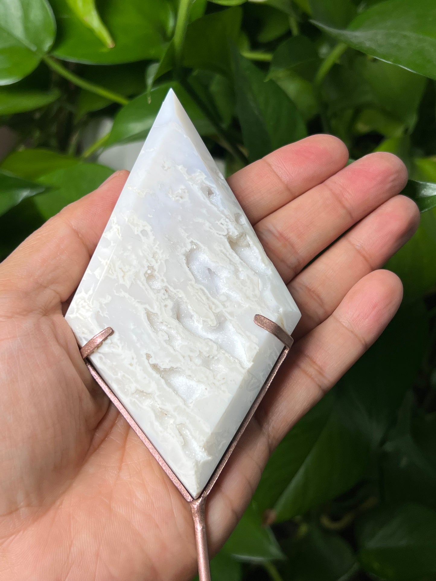 White Plume Agate Diamond