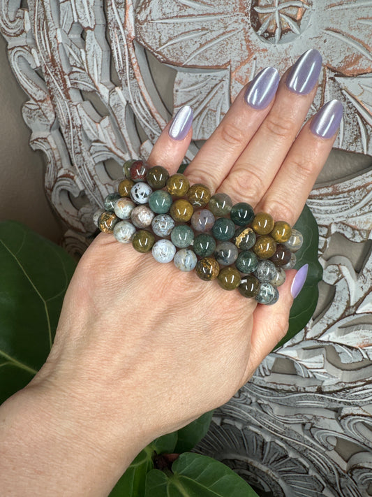 Sea Jasper Beaded Bracelet (8mm)