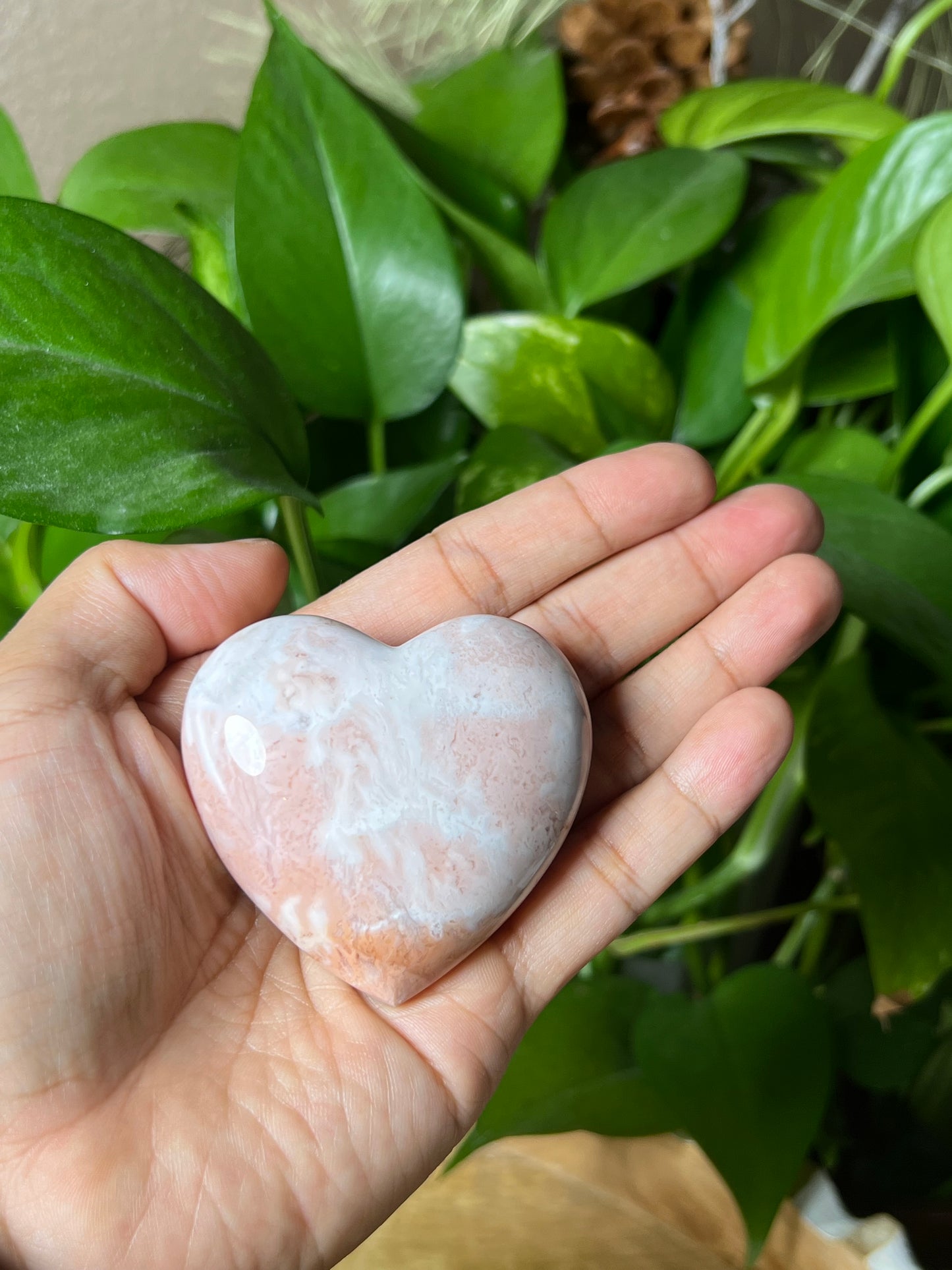 Pink Carnelian Heart