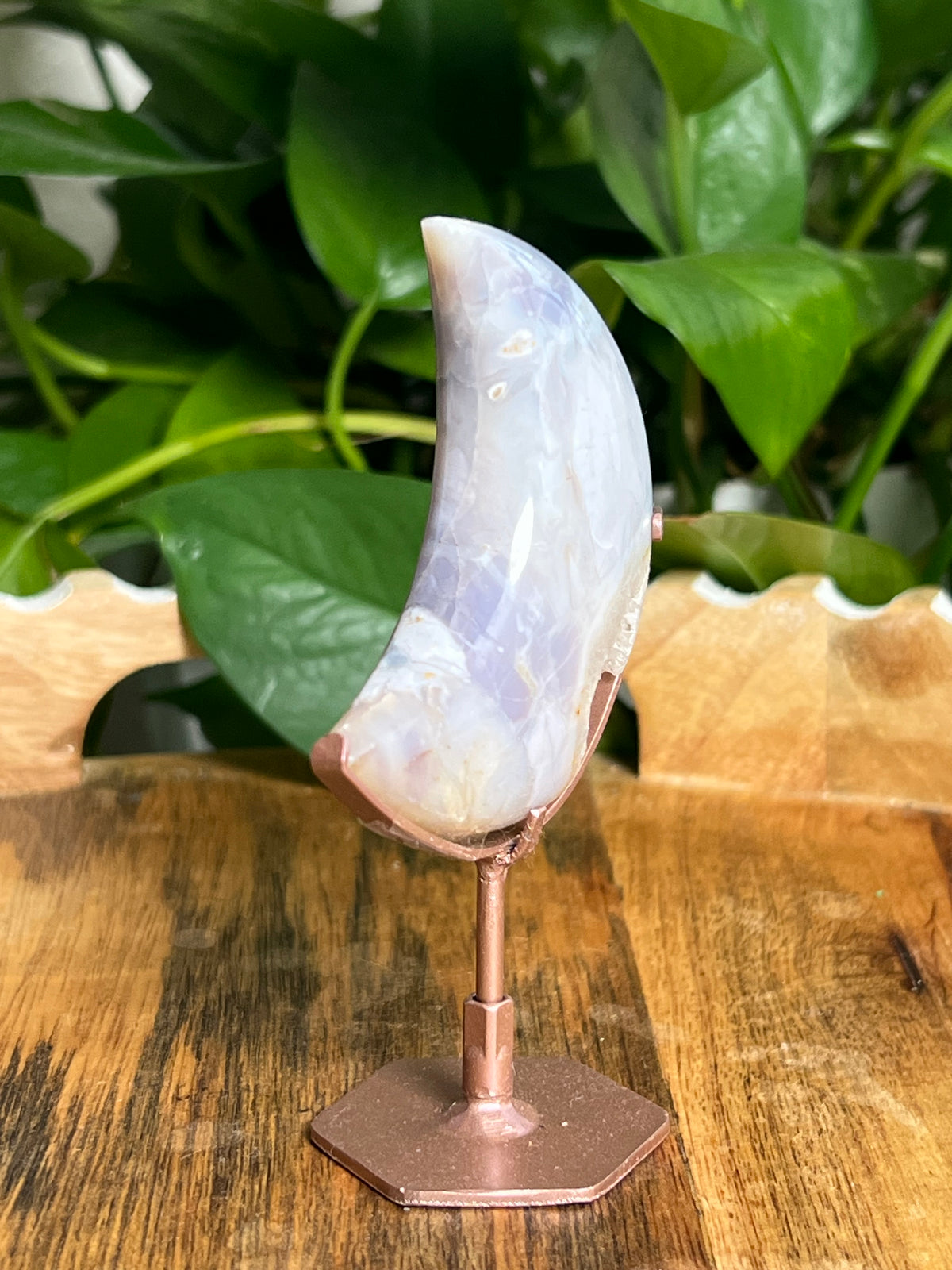 Sumatra Plume Agate Moon: RZ
