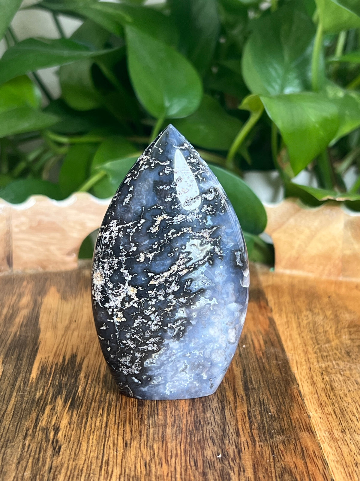 Blue Plume Agate Flame: NA
