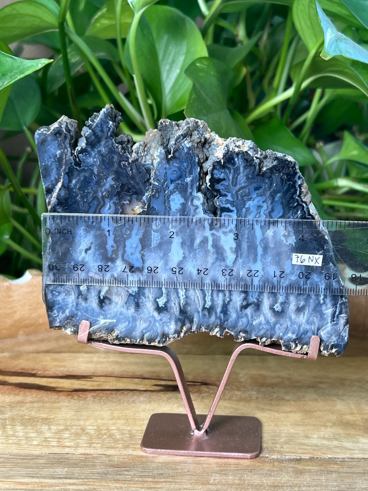 Blue Plume Agate Slab