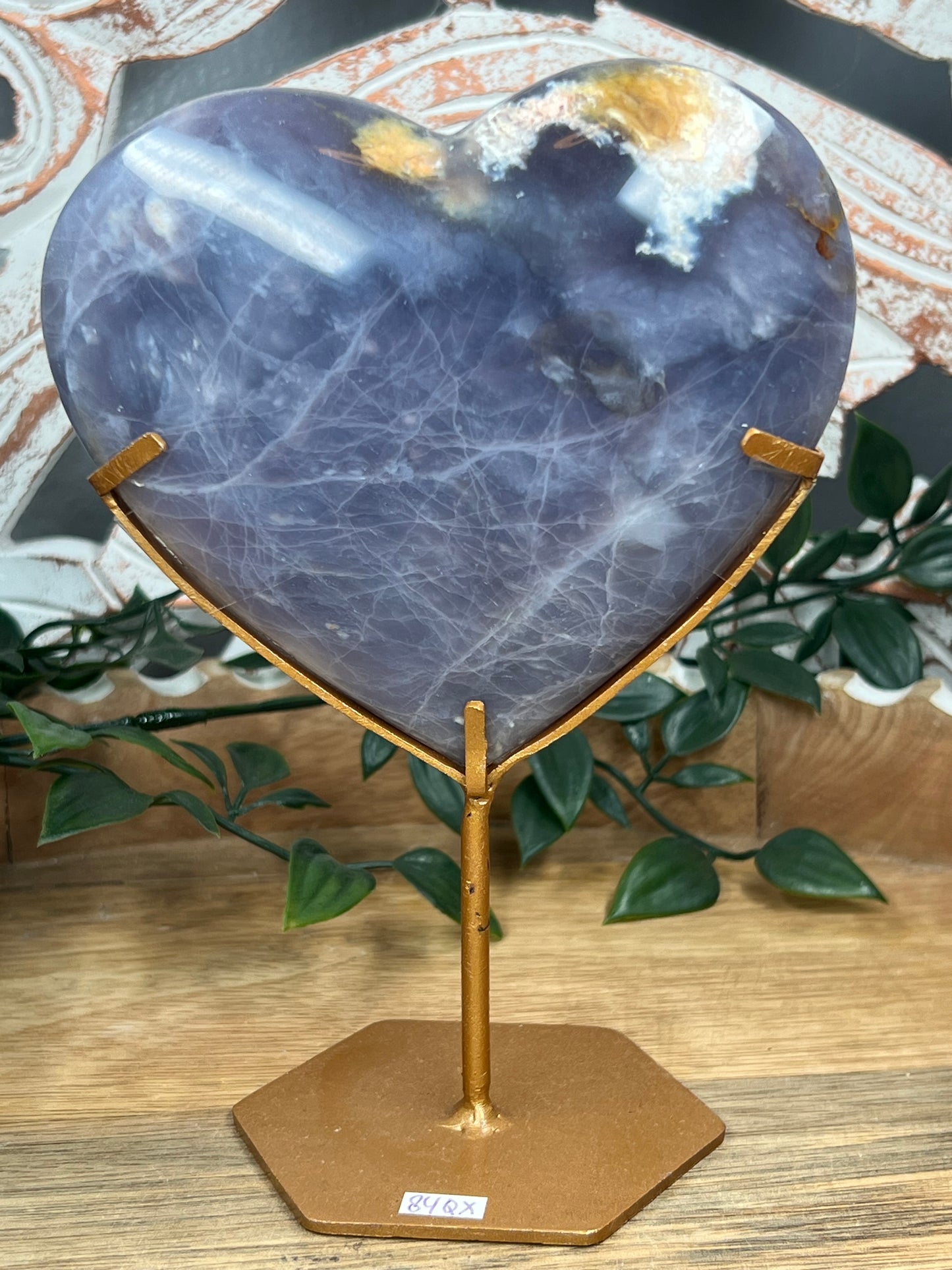 Purple Chalcedony Heart